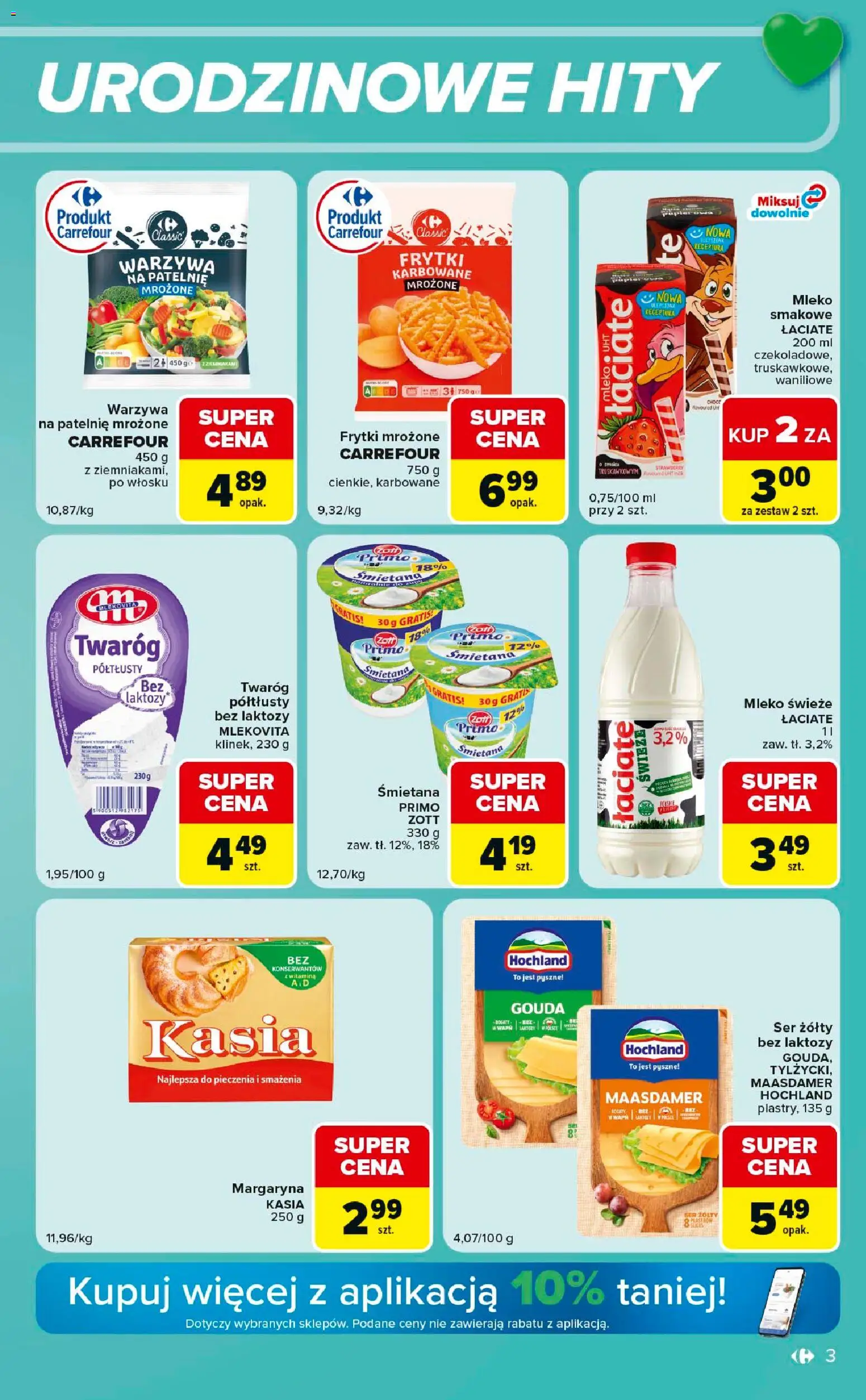 Carrefour gazetka - Express od 20.10.2026 | Strona: 3 | Produkty: Ser żółty, Bez laktozy, Margaryna, Frytki mrożone