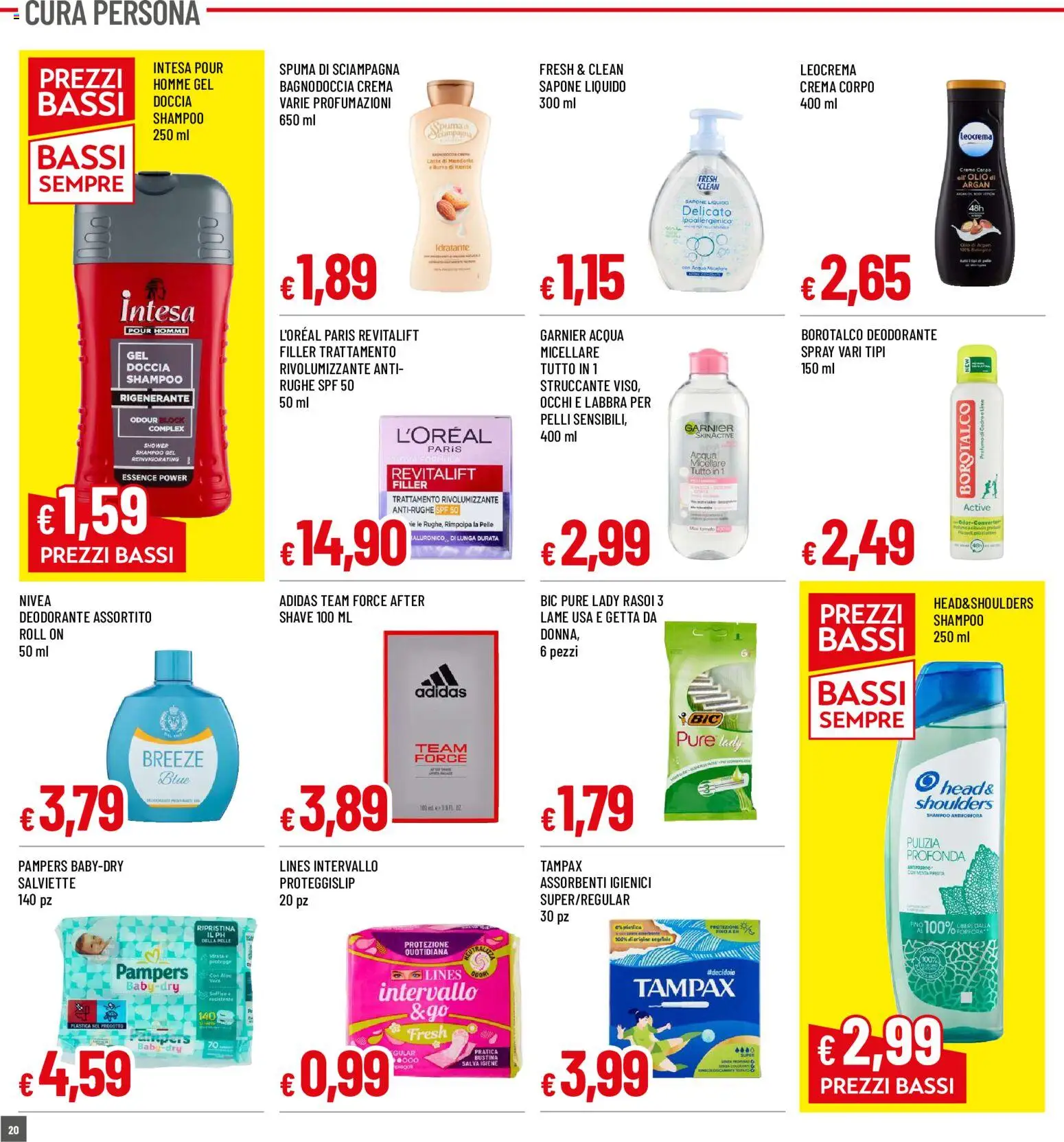 Volantino Famila del 18.06.2026 | Pagina: 20 | Prodotti: Crema, Olio, Lime, Pampers