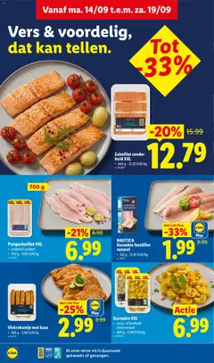 Lidl Folder week 38 - Voorbeeld van een folder van Lidl, geldig van 14/09/2026 | Pagina: 6 | Producten: Vis, Zalmfilet, Garnalen, Kaas