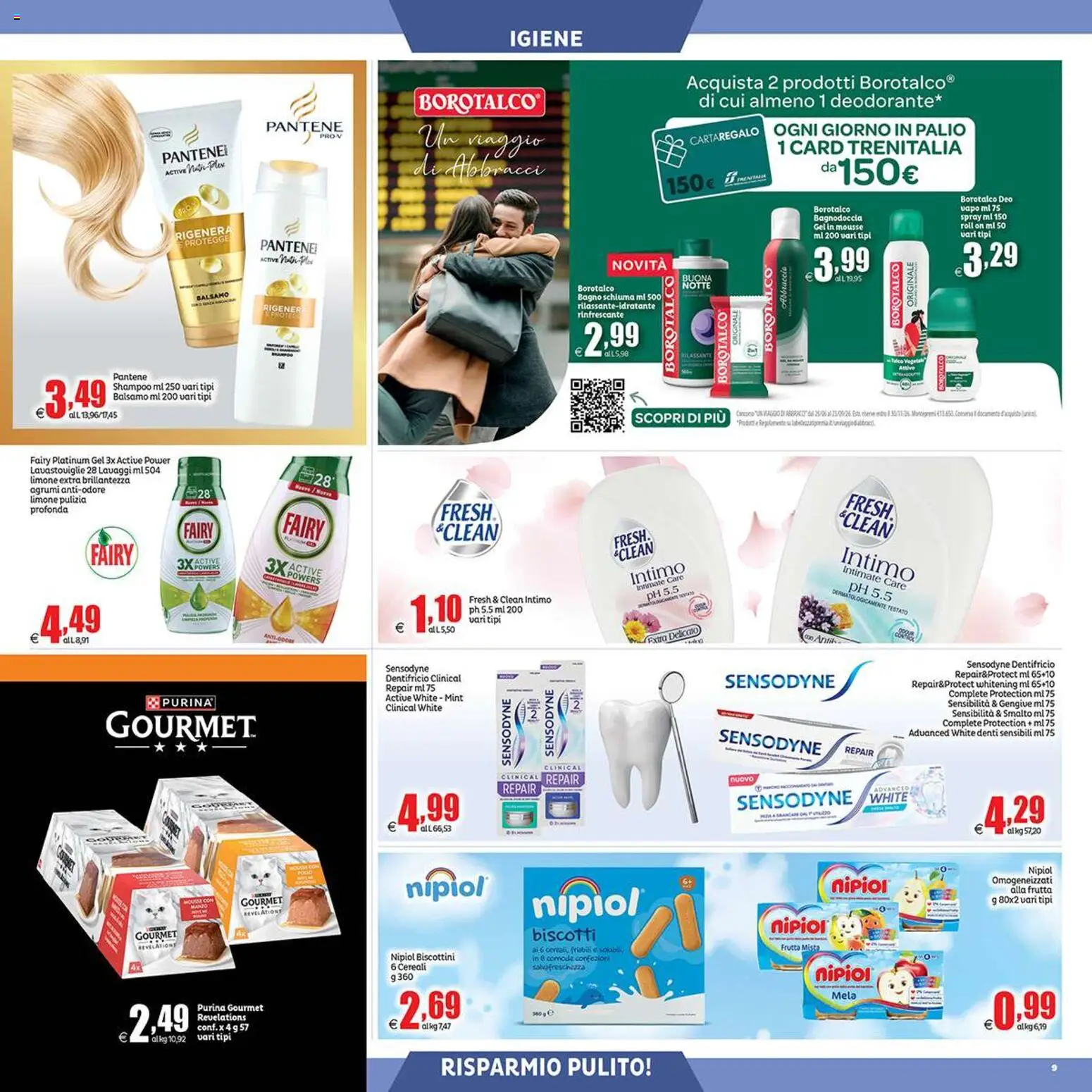 Volantino Elite Supermercati del 31/07/2026 | Pagina: 9 | Prodotti: Shampoo, Dentifricio, Frutta, Limone