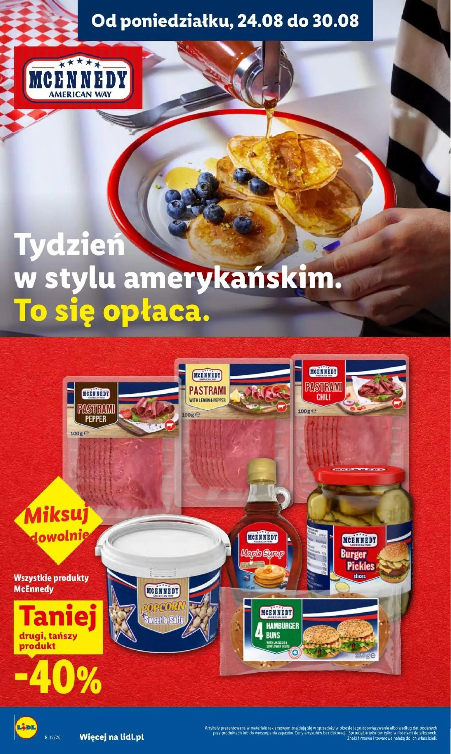 Lidl gazetka od 24.08.2026 | Strona: 54 | Produkty: Chili, Hamburger, Burger, Popcorn