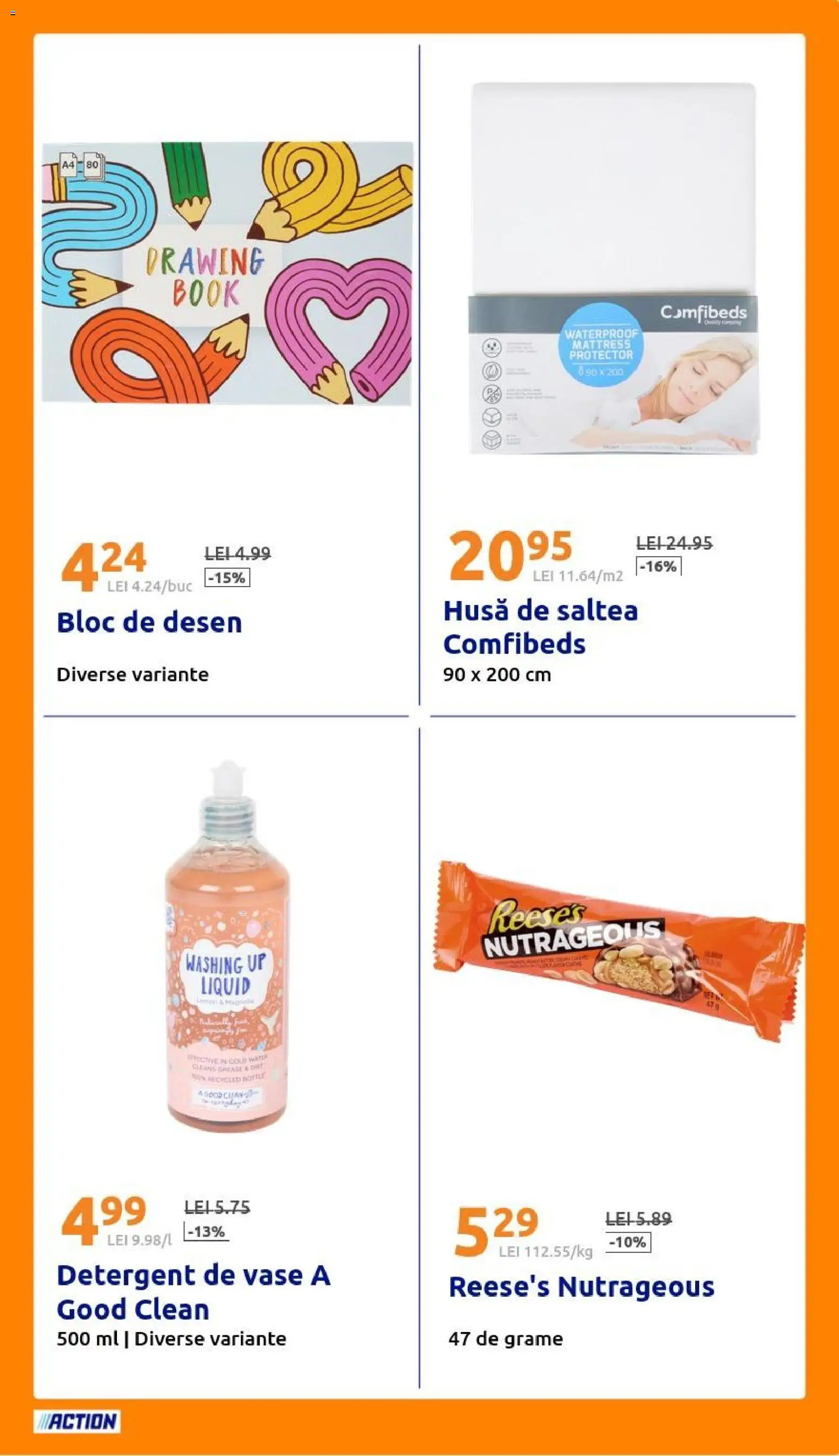 Noul catalog ACTION – valabil de la 14.10.2026 | Pagină: 15 | Produse: Detergent de vase, Vase, Saltea, Detergent