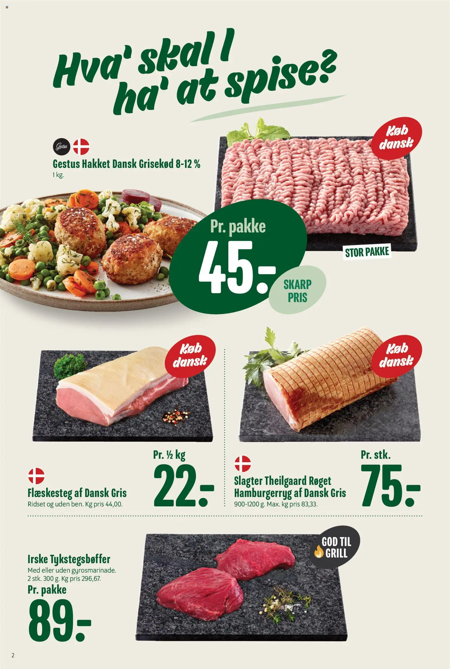 Min Købmand tilbudsavis – gyldig fra 14/08/2026 | Side: 2 | Produkter: Flæskesteg, Hamburgerryg, Grill