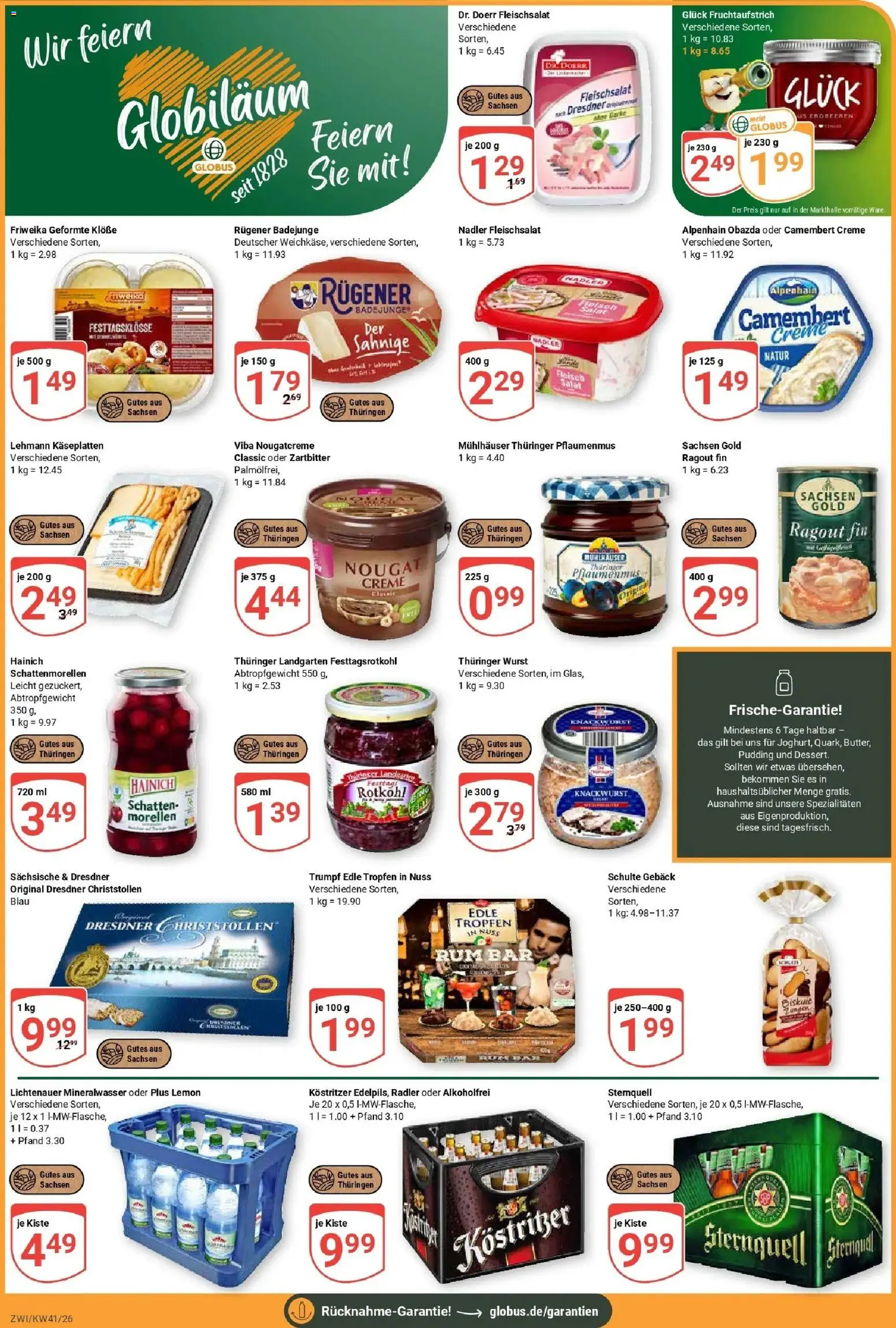 Globus Prospekt Zwickau (ab 05.10.2026) » Angebote online | Seite: 3 | Produkte: Kostritzer, Rum, Spezialitäten, Radler