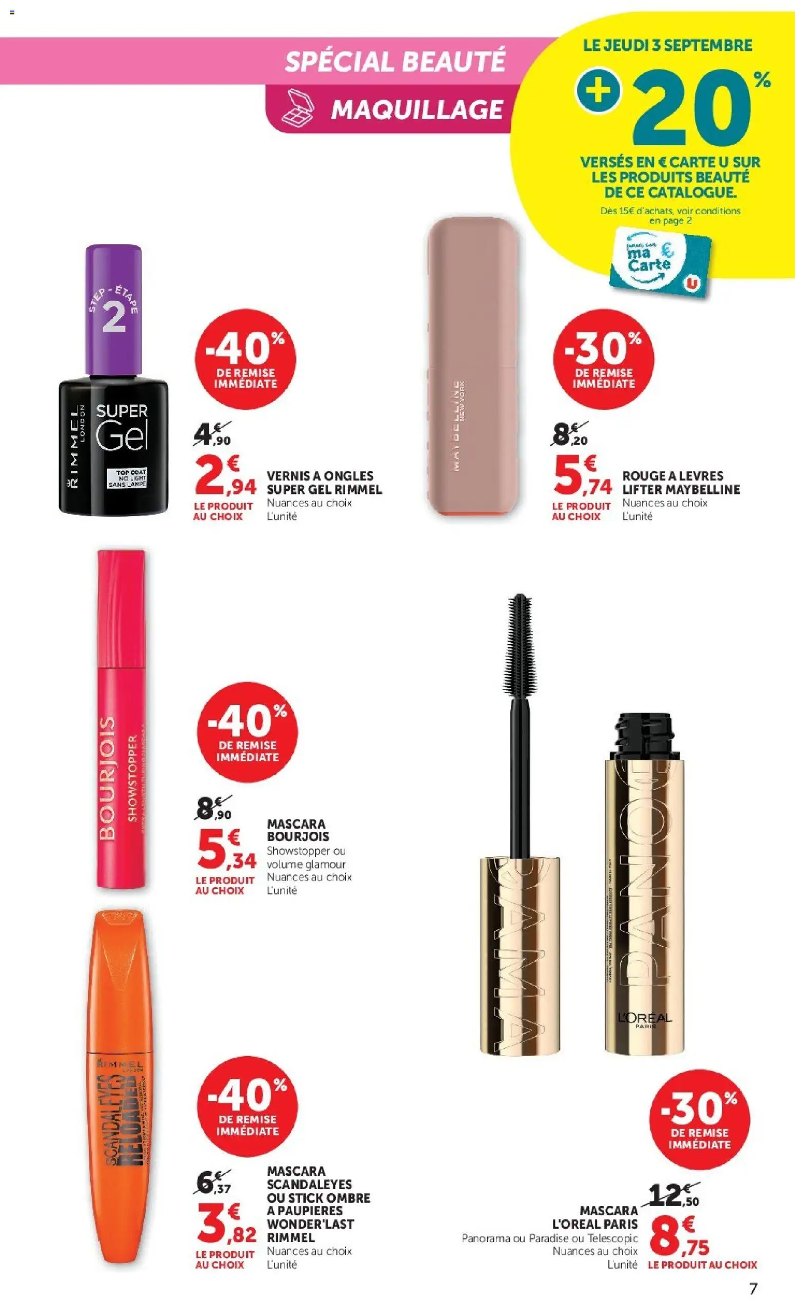 {H1} | Page: 7 | Produits: Maquillage, Mascara, Rouge à lèvres, Lampe