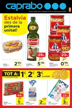 Vista previa Caprabo - Estalvia des de la primera unitat válido desde el 17/09/2026
