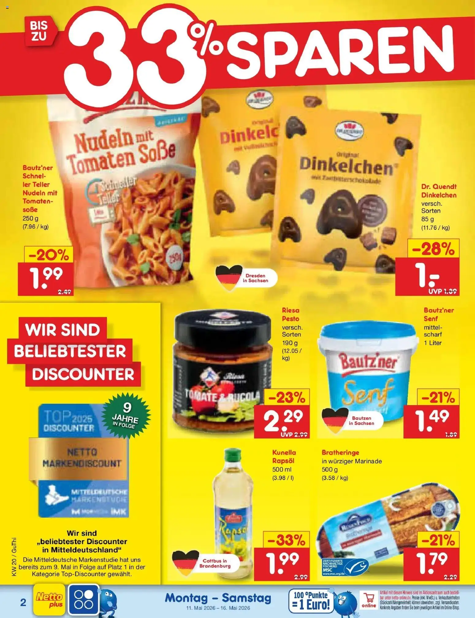 Netto Marken-Discount Prospekt Augustusburg	 – gültig ab 10.05.2026 | Seite: 48 | Produkte: Rapsöl, Tomaten, Soße, Nudeln