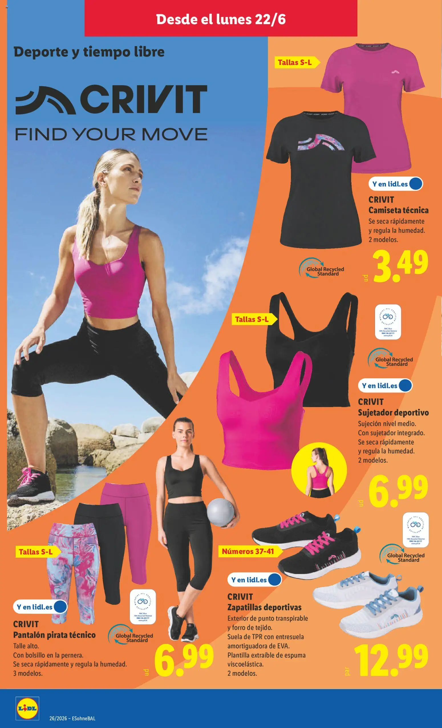 Lidl folleto de bazar │ válido desde el 22.06.2026 | Página: 10 | Productos: Zapatillas deportivas, Zapatillas
