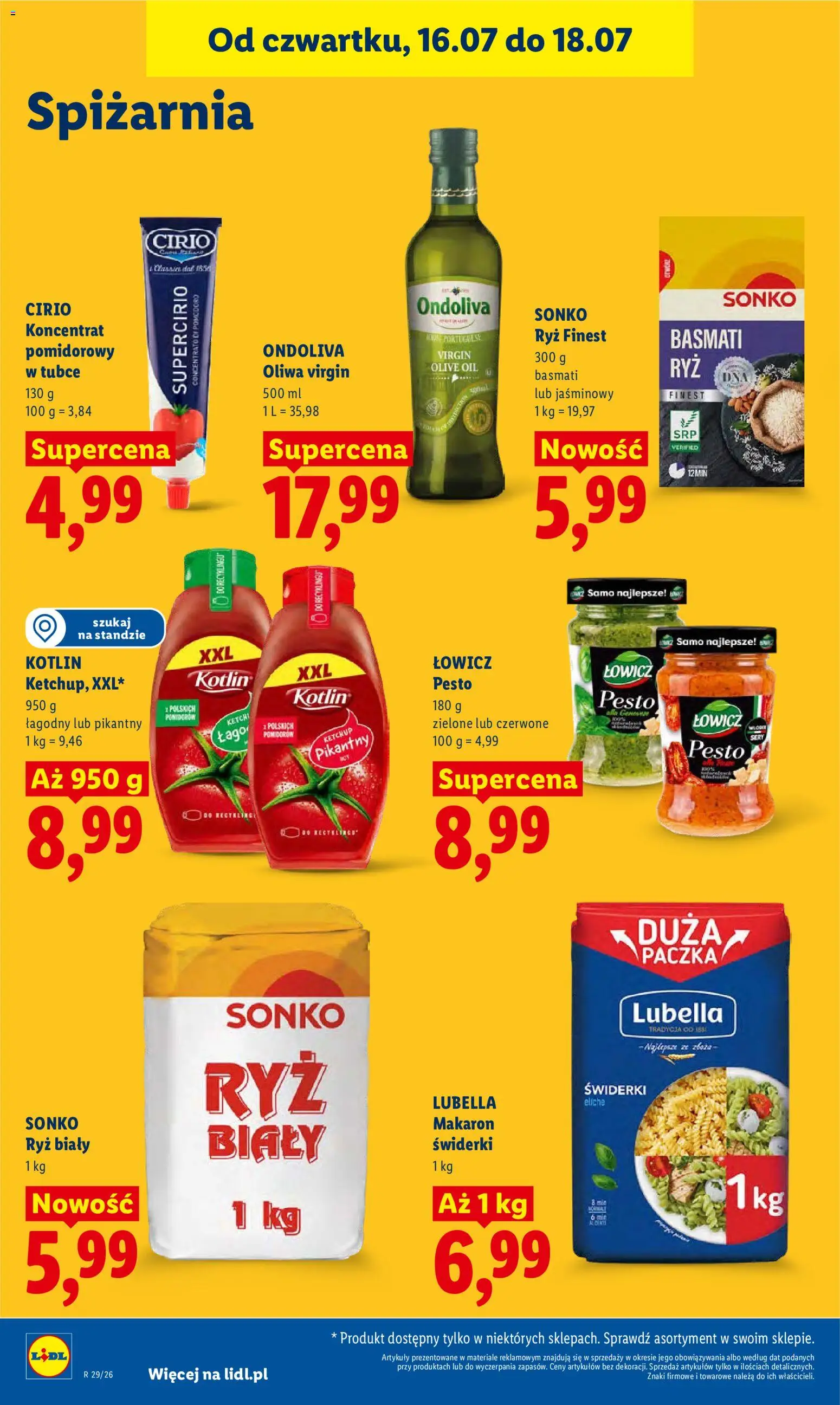 Lidl Polsko leták od 16.07.2026 | Strana: 86 | Produkty: Finest, Pesto, Basmati