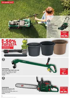 PARKSIDE® Električna kosilica za travu, širina rezanja cca. 44 centimetra, 7 razina visine košnje, košara za travu od cca. 55 litara, sklopivo za uštedu prostora, snaga 1800 W, komad - Pregled kataloga iz trgovine Kaufland, vrijedi od 20.05.2026 | Stranica: 16