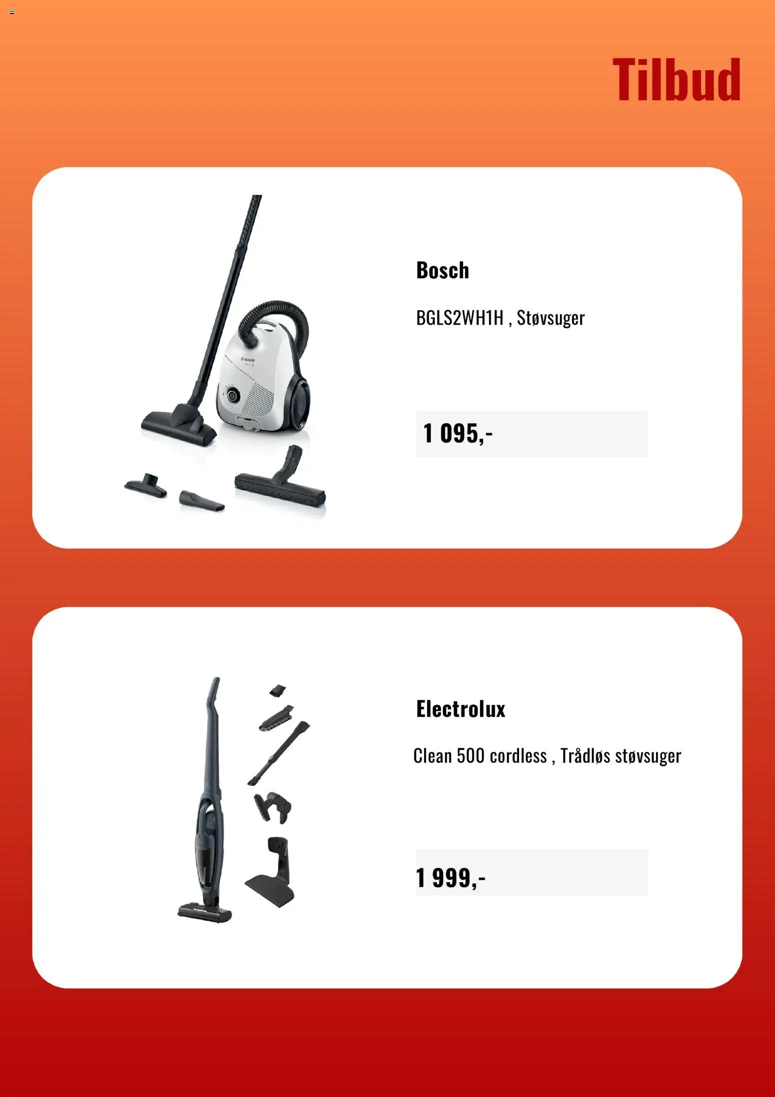 {H1} | Side: 4 | Produkter: Støvsuger, 1