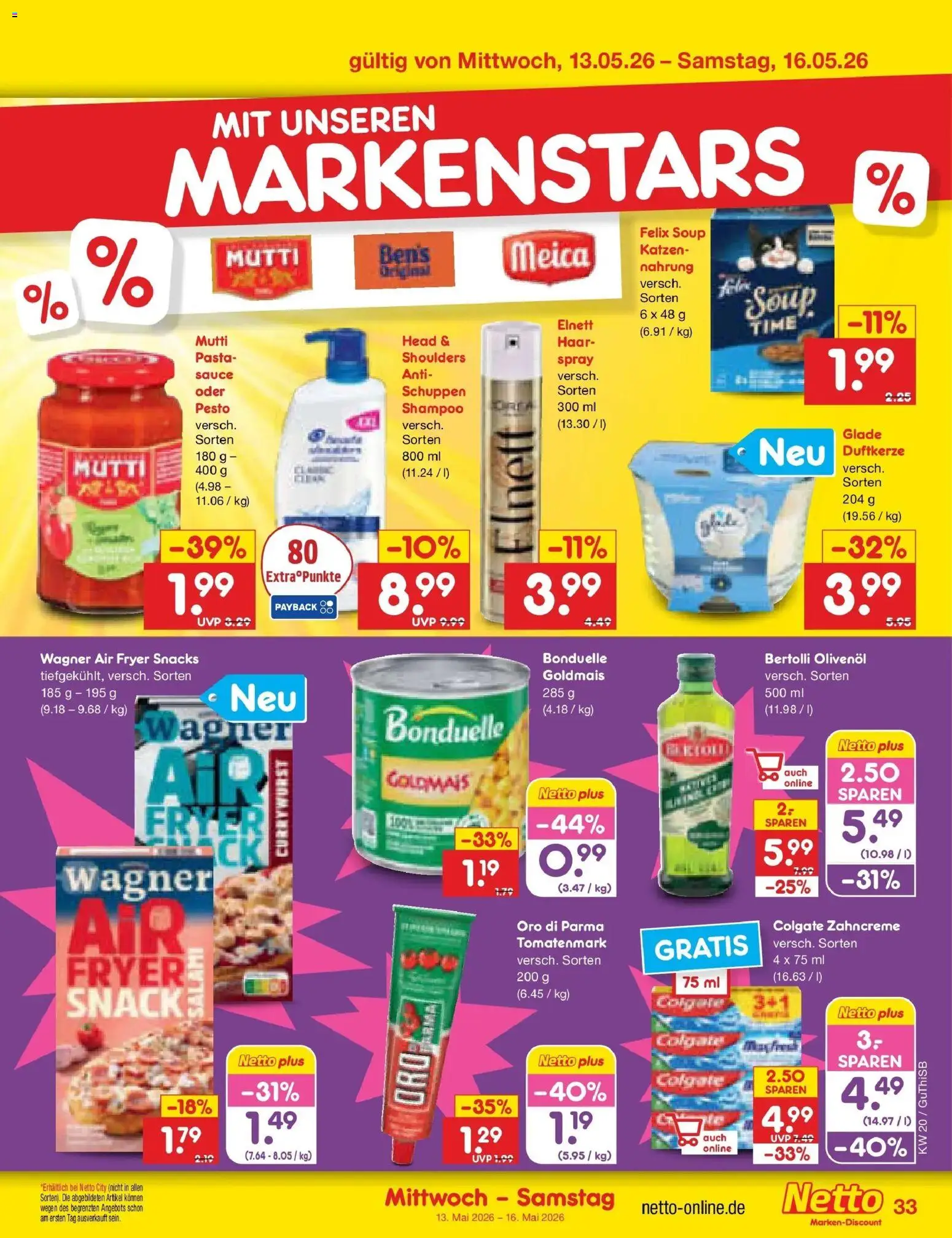 Netto Marken-Discount Prospekt Machern	 – gültig ab 10.05.2026 | Seite: 42 | Produkte: Bertolli olivenol, Meica, Oro di parma, Pasta