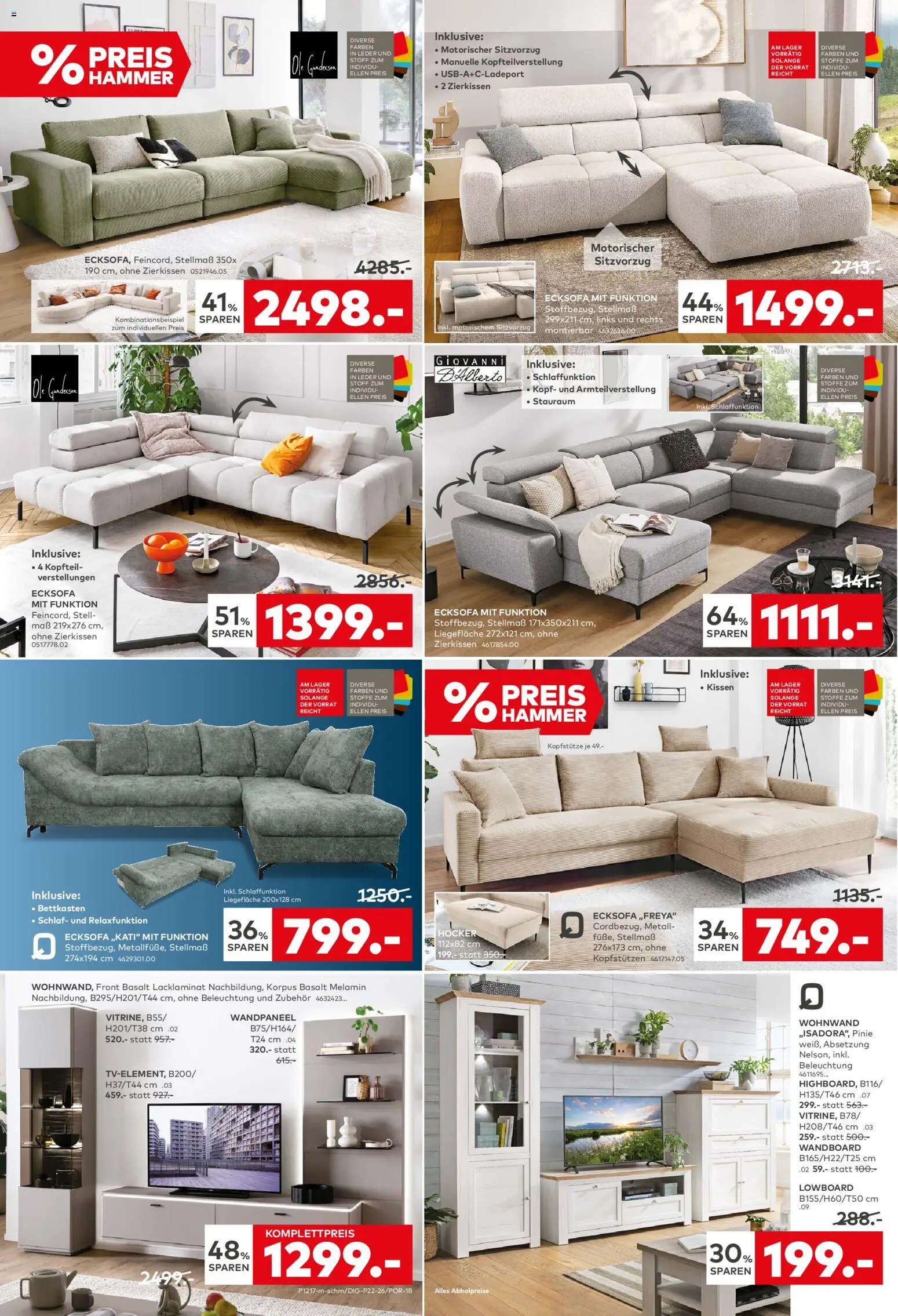 Porta! Prospekt Berlin – gültig ab 01.06.2026 | Seite: 2 | Produkte: Wohnwand, Lowboard, Wandboard, Kissen