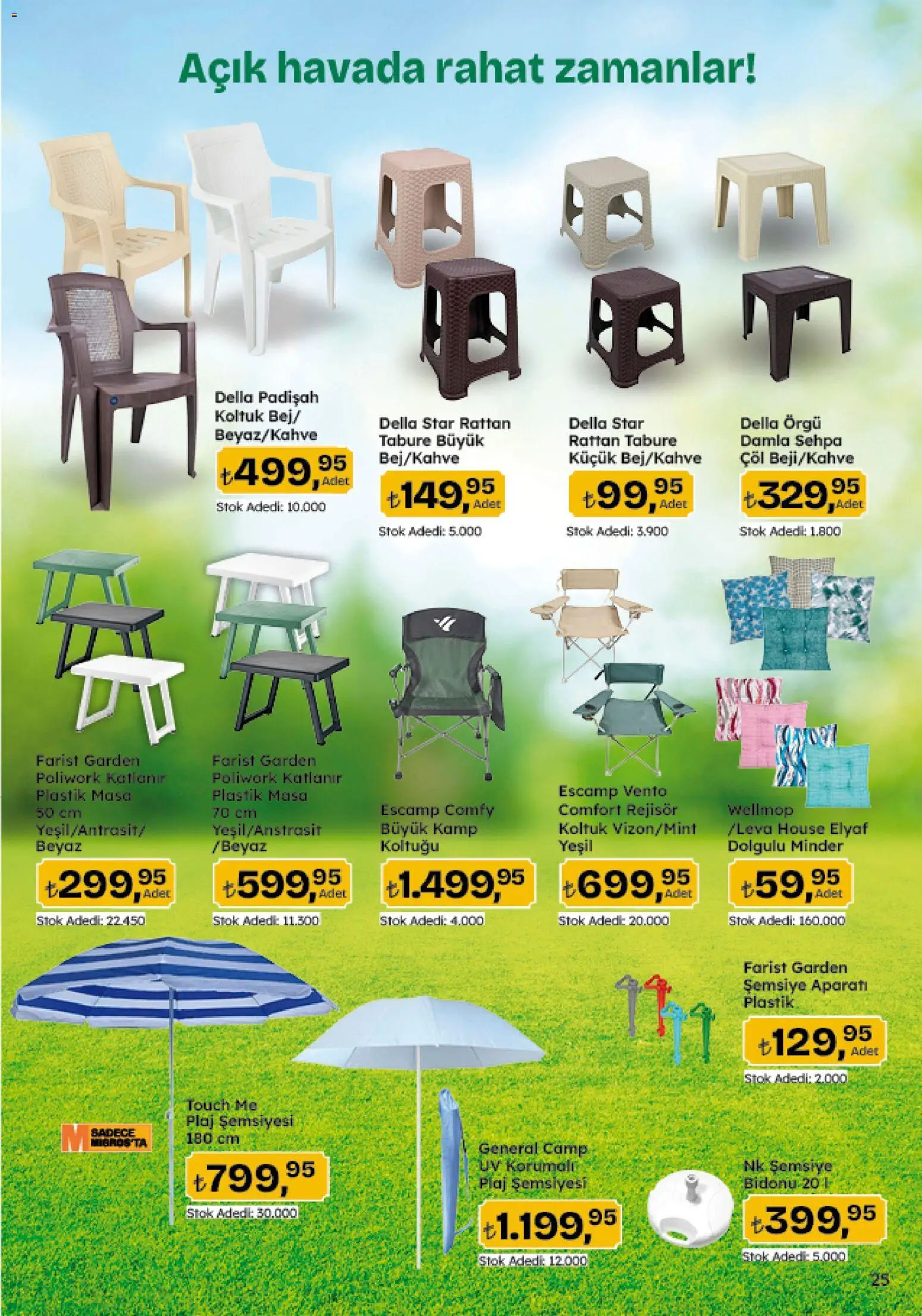 Migros Katalog - Migroskop - 20 Ağustos 2026 tarihinden itibaren geçerlidir | Sayfa: 144 | Ürünler: Koltuk, Masa, Şemsiye