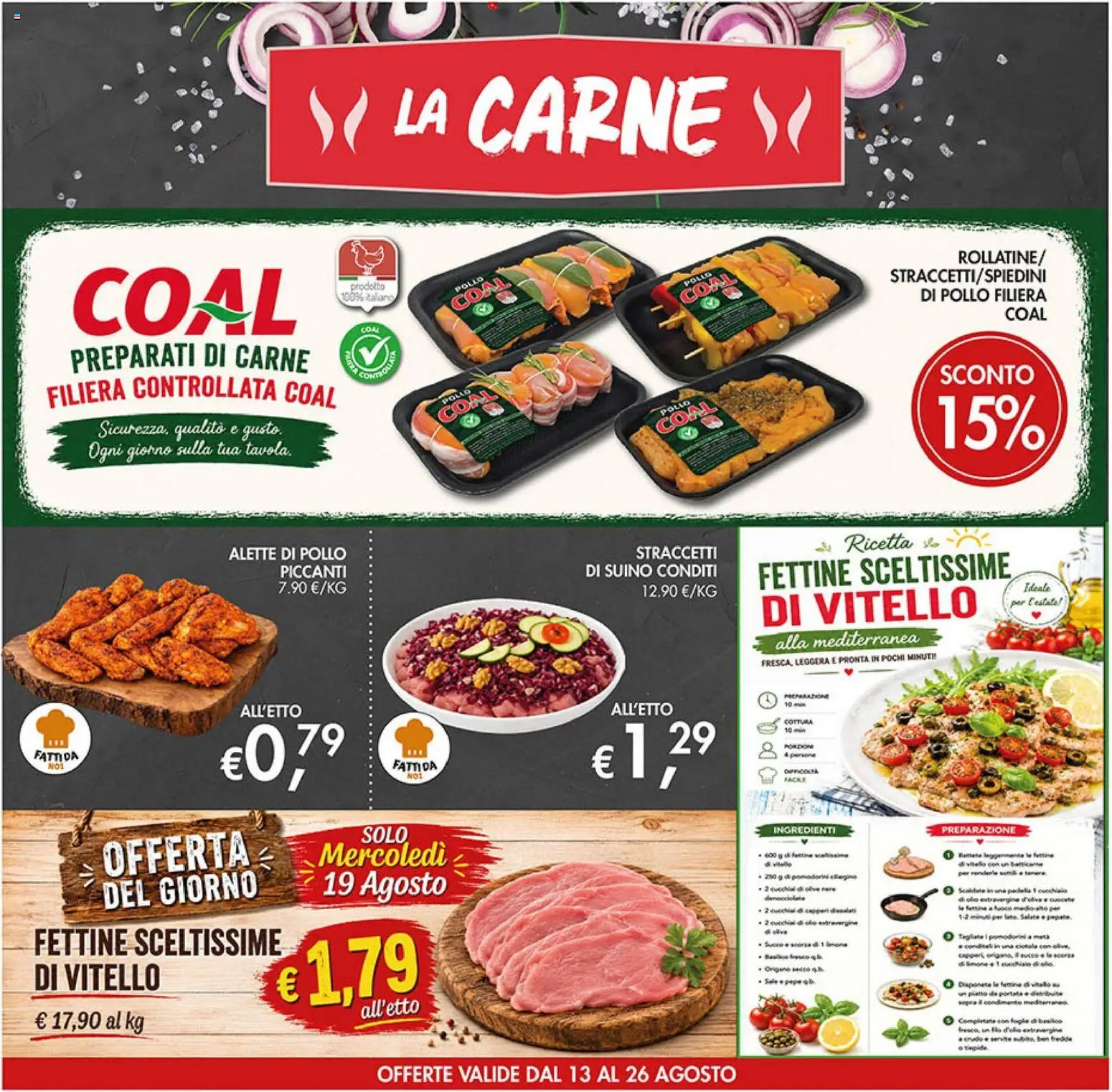 Volantino Coal del 13/08/2026 | Pagina: 4 | Prodotti: Cd, Pollo, Vitello, Carne