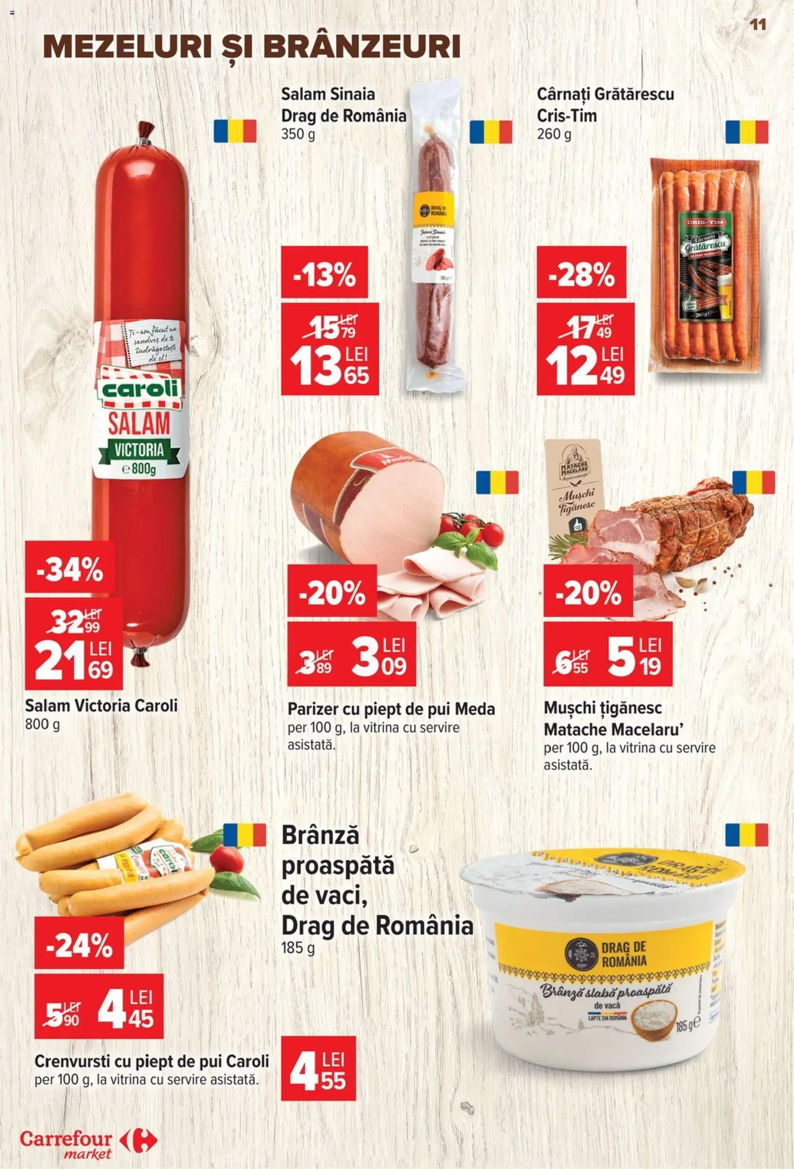 Noul catalog Carrefour – valabil de la 17.06.2026 | Pagină: 10 | Produse: Hacıyatmaz Kedi Oyuncağı, Lapte, Brânză, Cârnați