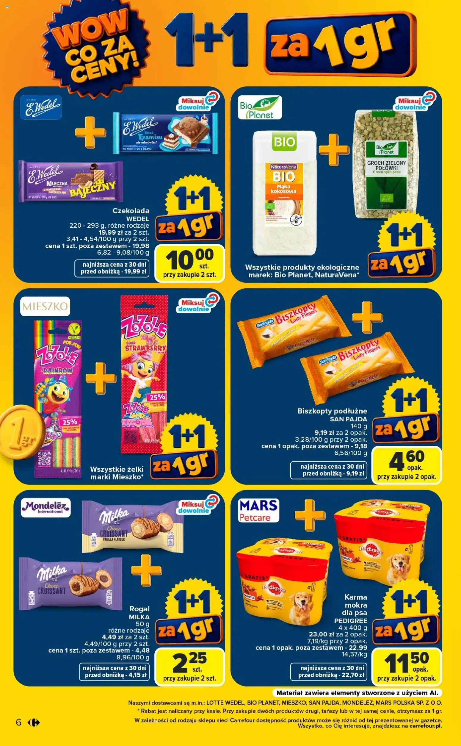 Carrefour gazetka - Wow co za ceny od 07.09.2026 | Strona: 6 | Produkty: Croissant, Pedigree, Karma, Mąka