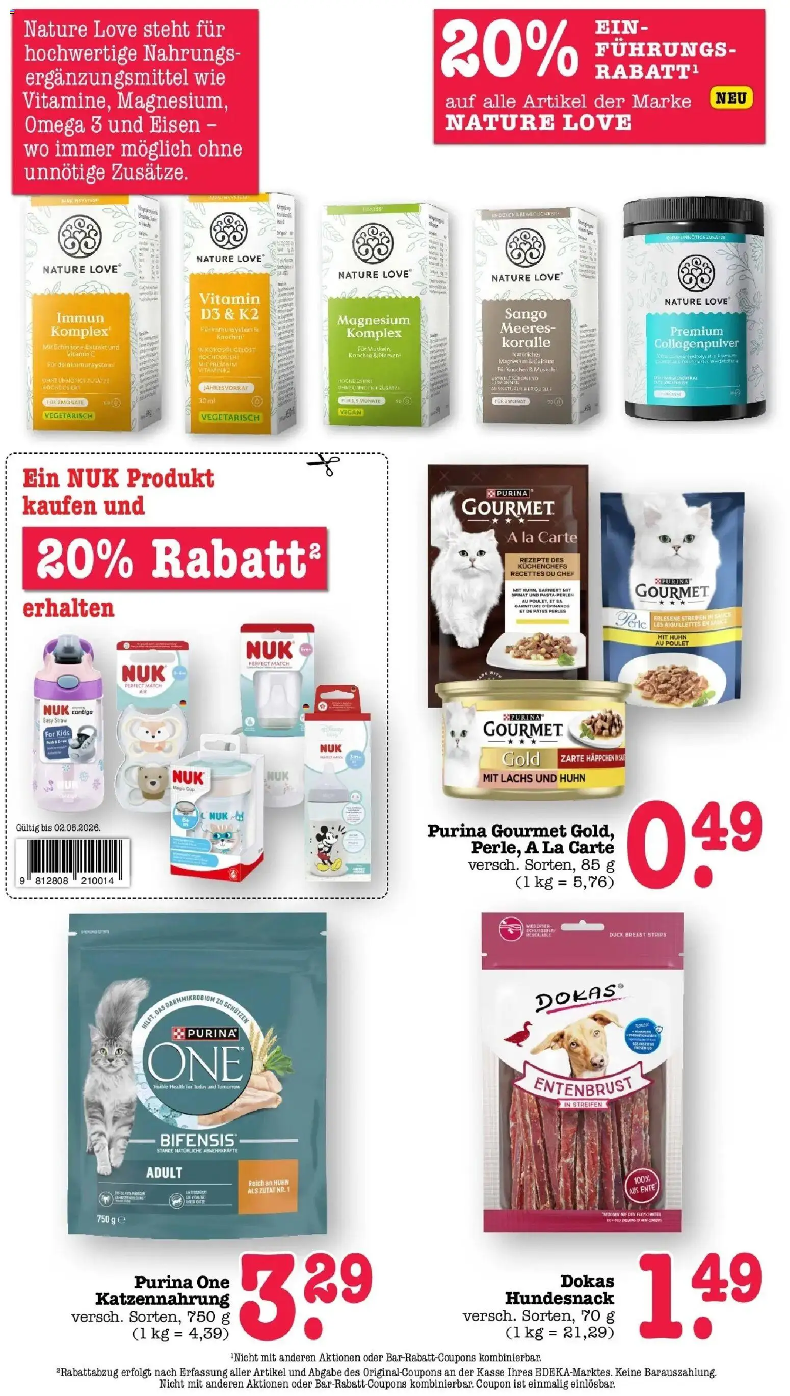 Edeka prospekt Offenbach	 – gültig ab 27.04.2026 | Seite: 62 | Produkte: Purina one, Lachs, Ente
