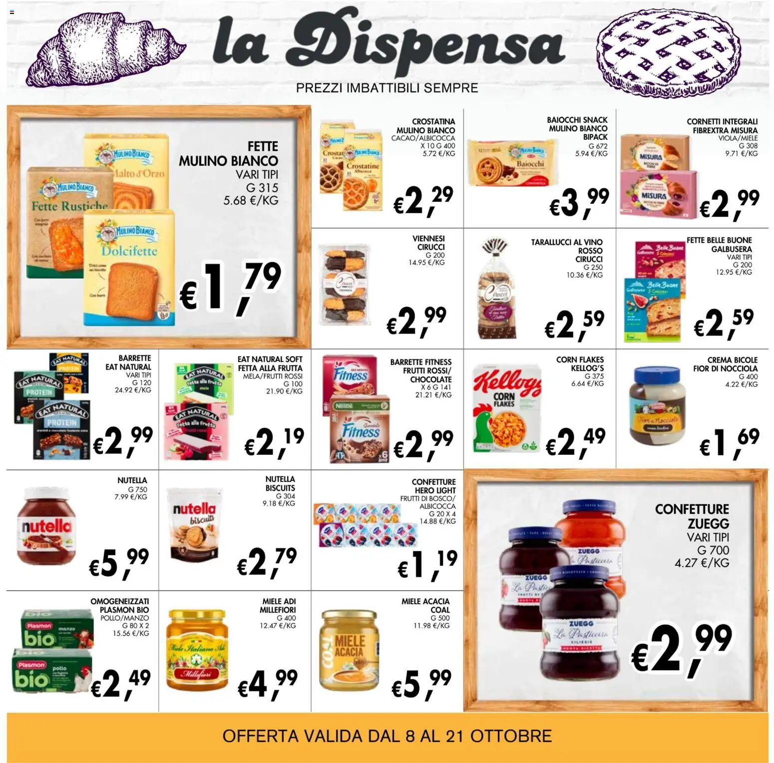 Volantino Coal del 08/10/2026 | Pagina: 18 | Prodotti: Crema, Pollo, Nocciole, Nutella