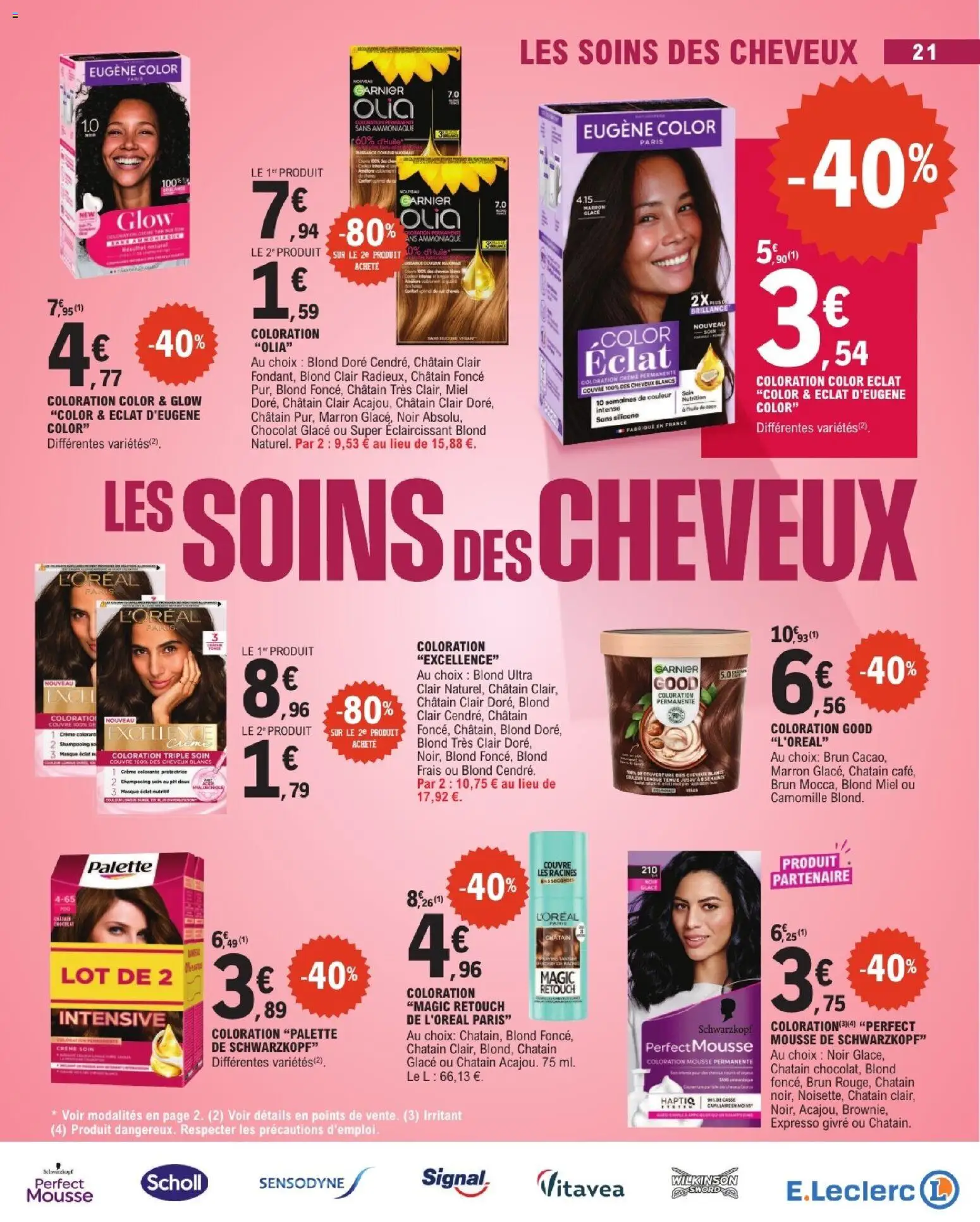 {H1} | Page: 21 | Produits: Glace, Shampooing, Schwarzkopf, Chocolat