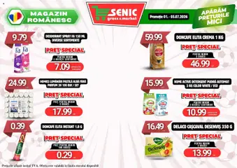Ofertele Senic valabile de la 29.06.2026 | Pagină: 6 | Produse: Cașcaval, Mici, Pudră, Cremă
