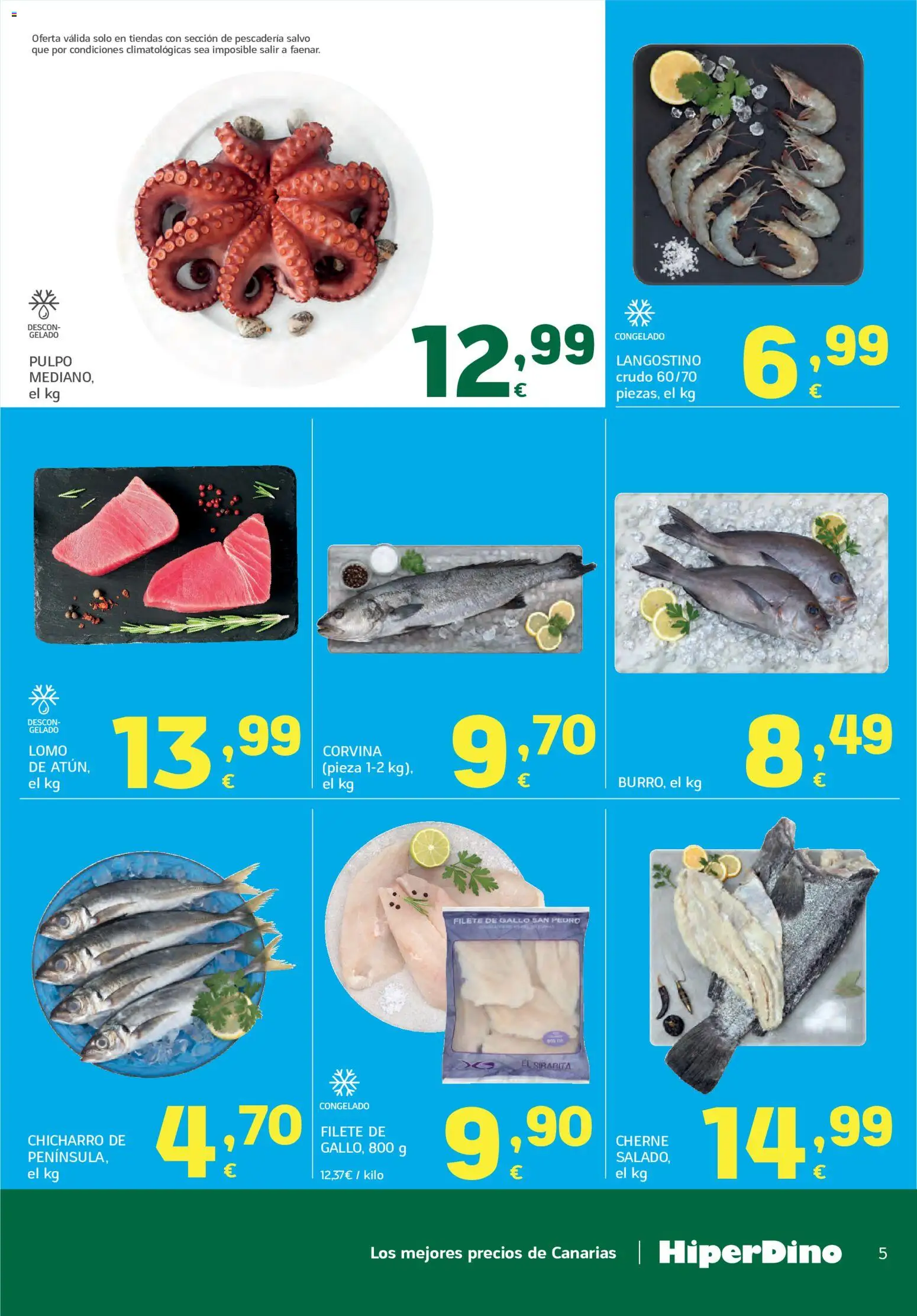 HiperDino folleto │ válido desde el 25/08/2026 | Página: 5 | Productos: Lomo, Filete, Langostino
