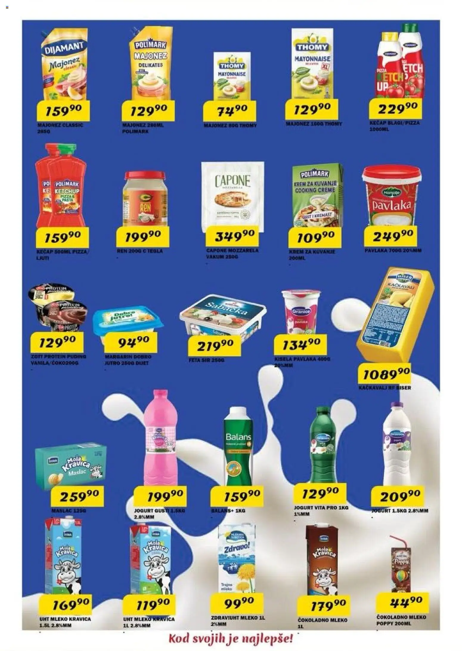 VP Dima katalog - važi od 09.04.2026 | Strana: 6 | Proizvode: Protein, Kisela pavlaka, Margarin, Sir