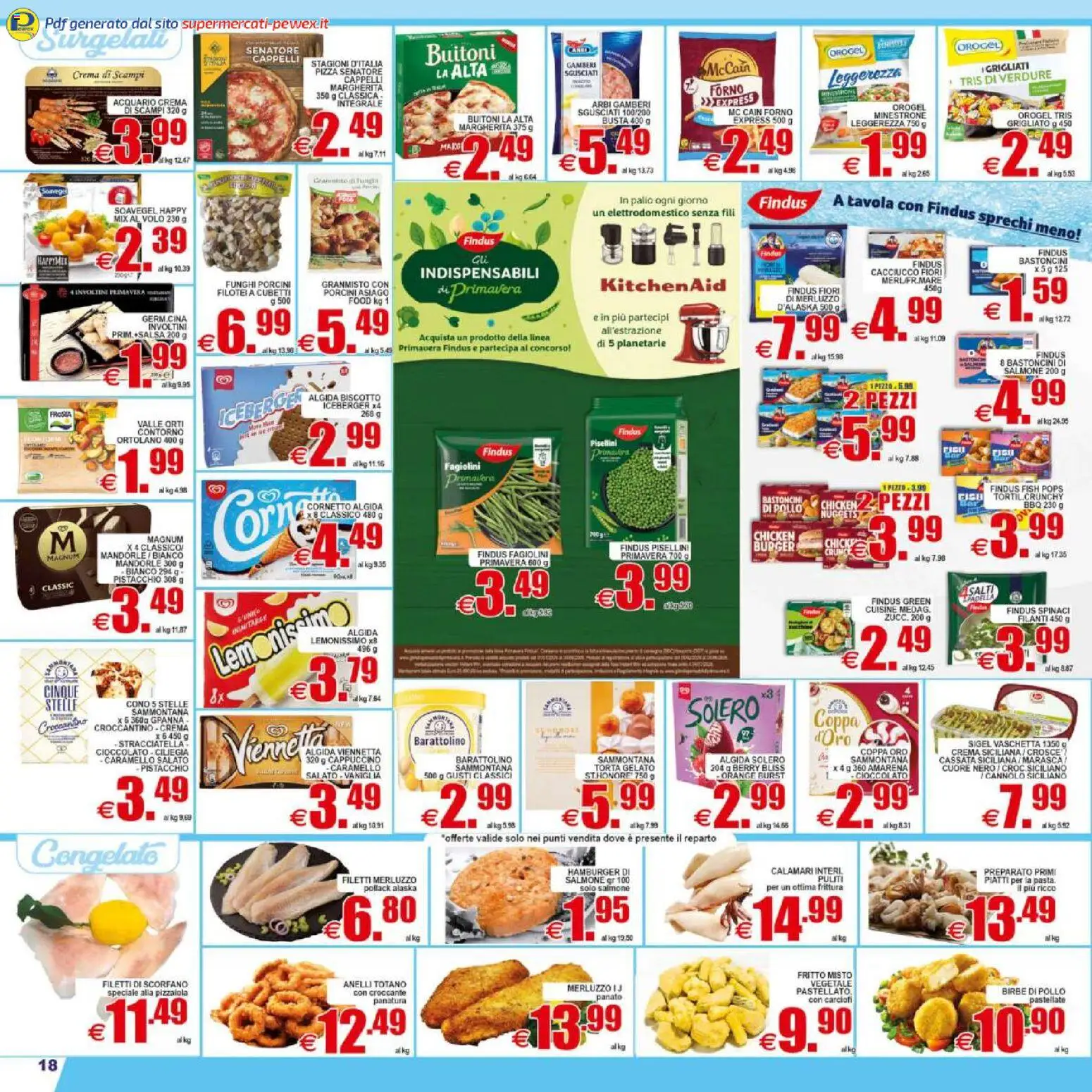 Volantino Pewex del 29.04.2026 | Pagina: 18 | Prodotti: Crema, Pizza, Pollo, Fagiolini