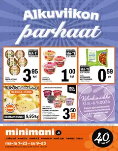 Minimani-mainoslehti voimassa 31/08/2026 alkaen