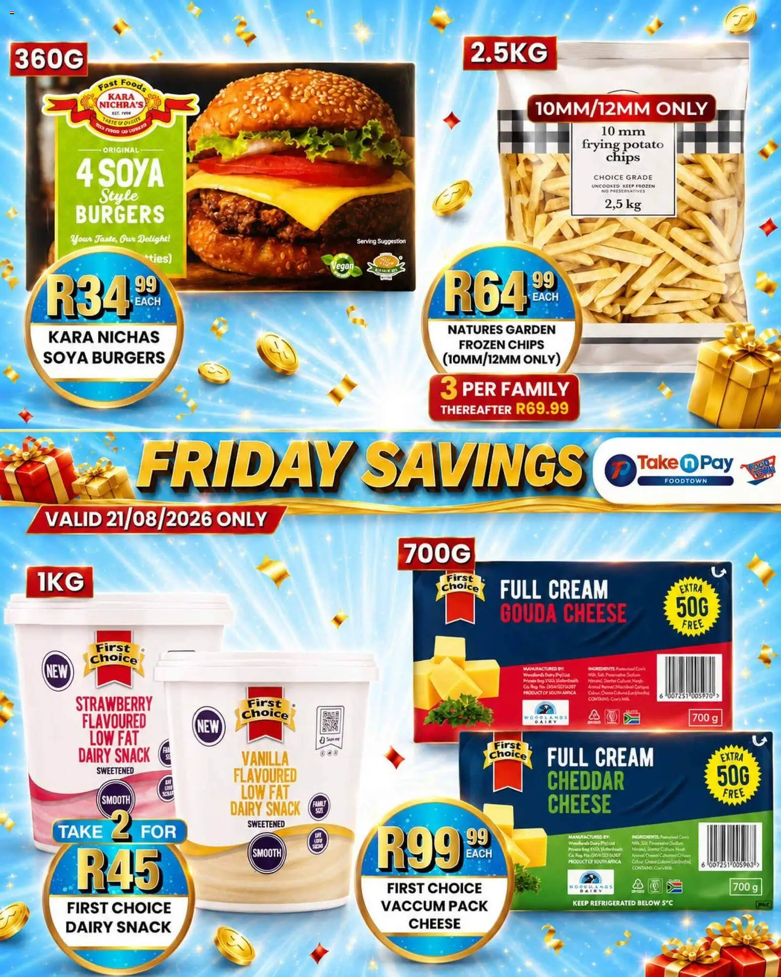 New Take n Pay catalogue – valid from 21/08/2026 | Page: 3 | Products: Ties, Vanilla, Cheese, Cream