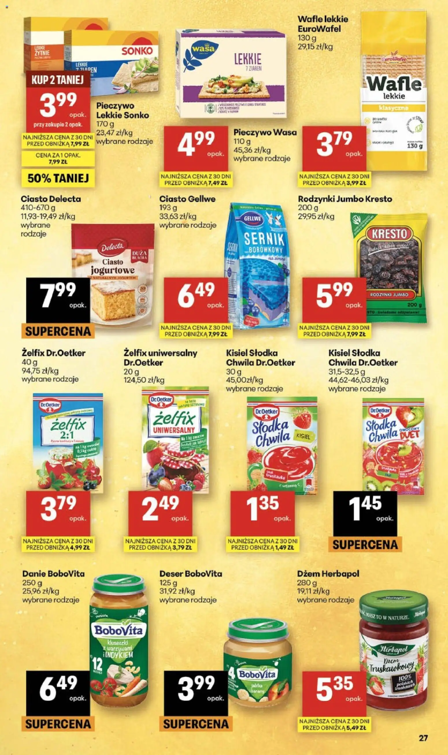 Delikatesy Centrum gazetka od 21.05.2026 | Strona: 27 | Produkty: Pieczywo, Ciasto, Dżem, Rodzynki