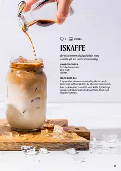 Forhåndsvisning av Nærbutikken Sommerens oppskriftshefte gyldig fra 30/06/2026 | Side: 51 | Produkter: Ingredienser, Glass, Isbiter, Iskaffe