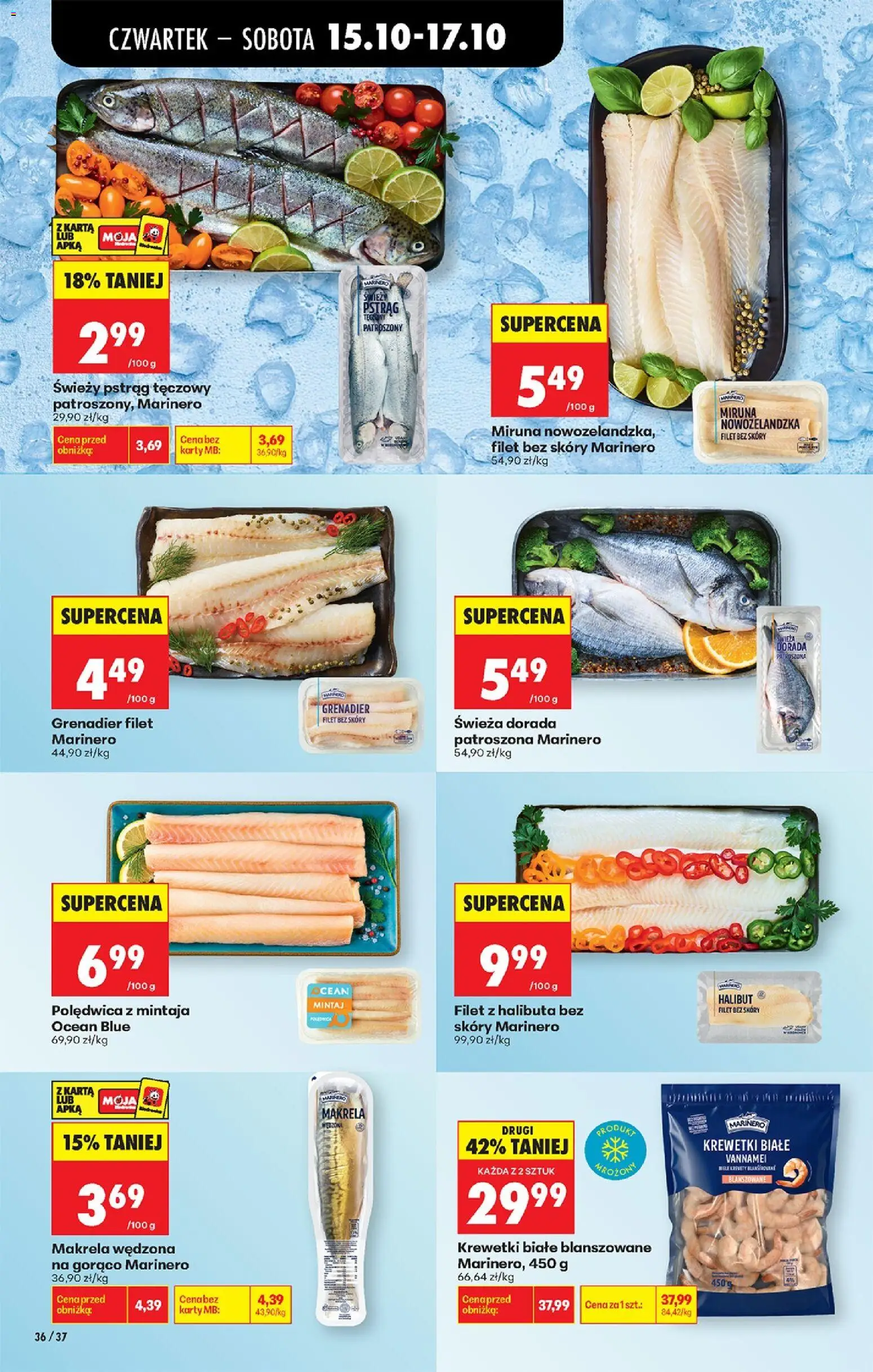 Biedronka Polsko leták - Codziennie niskie ceny od 15.10.2026 | Strana: 54 | Produkty: Halibut, Makrela, Filet, Karty