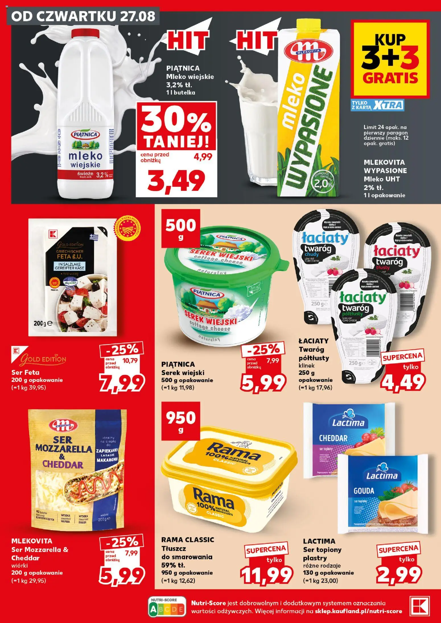 Kaufland Polsko leták - Mocny start od 31.08.2026 | Strana: 24 | Produkty: Gouda, Mléko, Chůdy, Cheddar