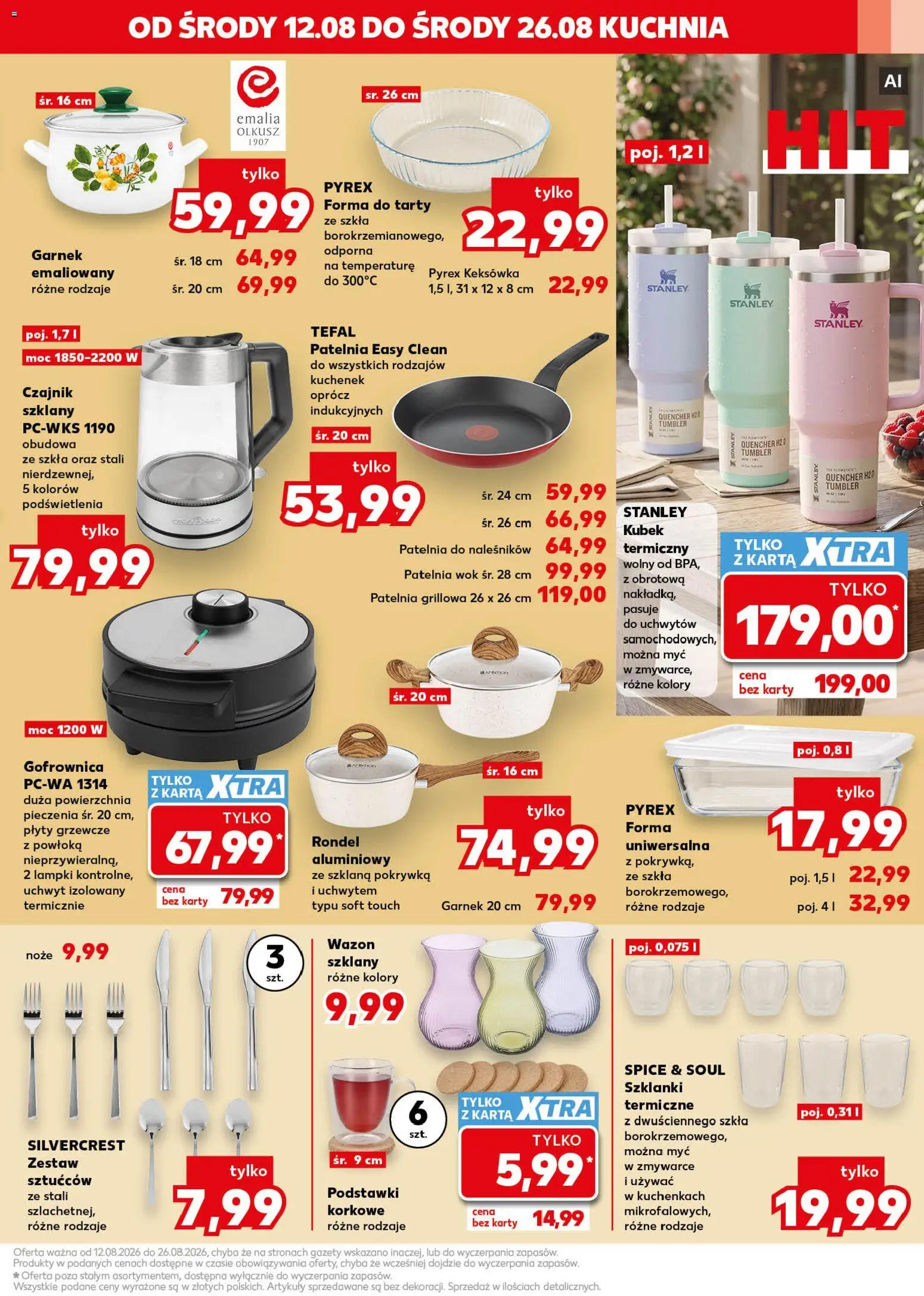Kaufland gazetka - Złap Okazje od 12.08.2026 | Strona: 13 | Produkty: Noże, Gofrownica, Kubek termiczny, Wazon