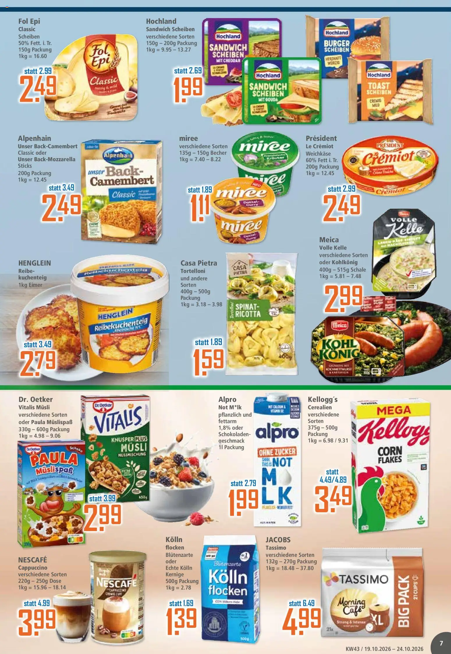 Klaas & Kock Prospekt – gültig ab 19.10.2026 | Seite: 7 | Produkte: Kolln, Toast, Camembert, Alpro