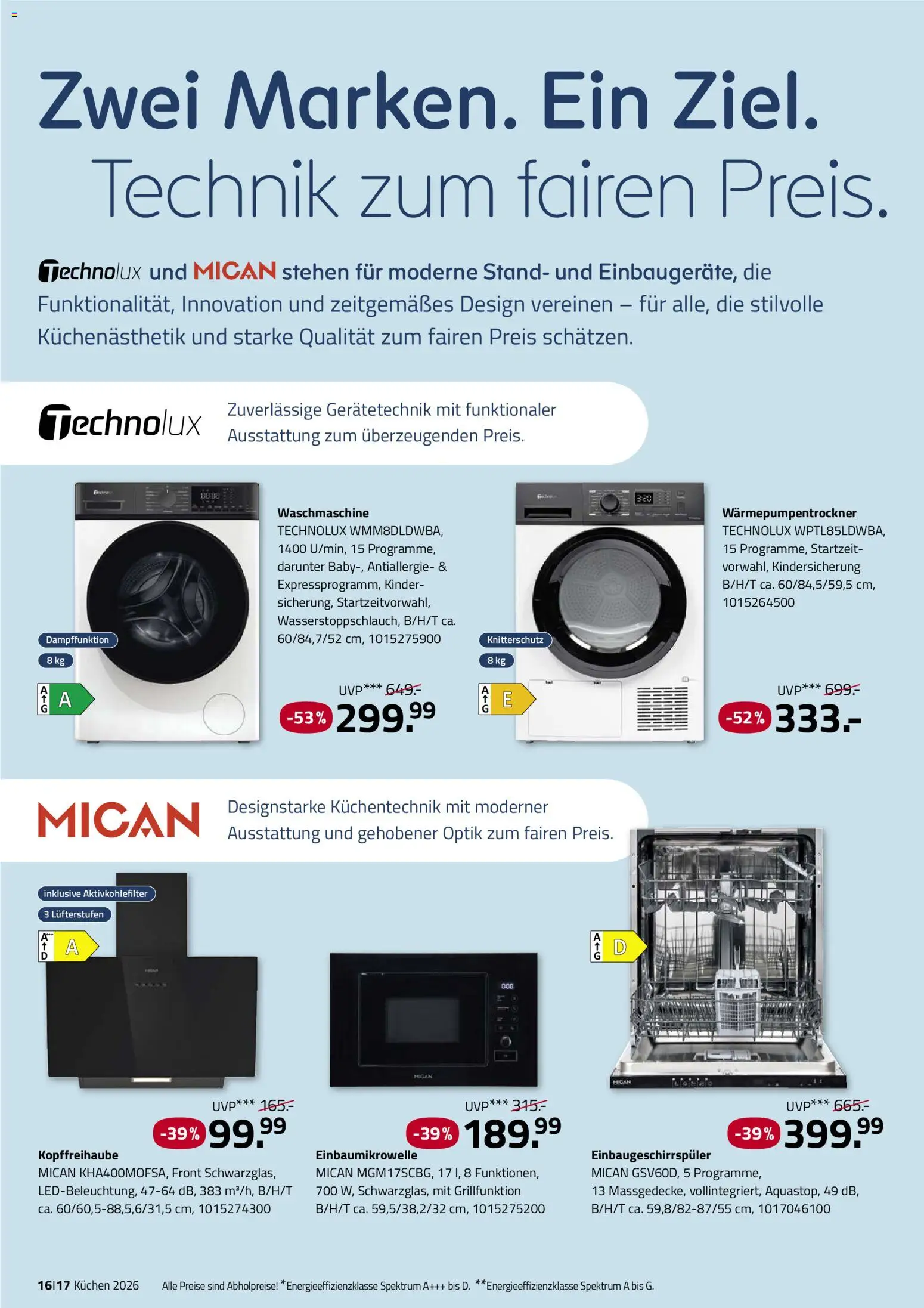 Roller Deine Küche 2026 – gültig ab 19.03.2026 | Seite: 16 | Produkte: Waschmaschine, Kuchen
