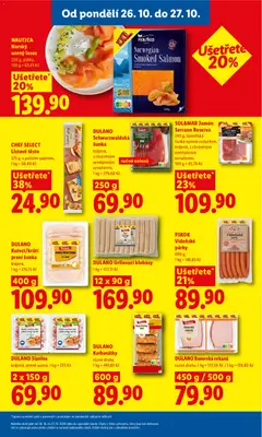 Náhled letáku NAUTICA Norský uzený losos, 220 g, plátky, 100 g = 63,59 Kč od 26.10.2026 | Strana: 25