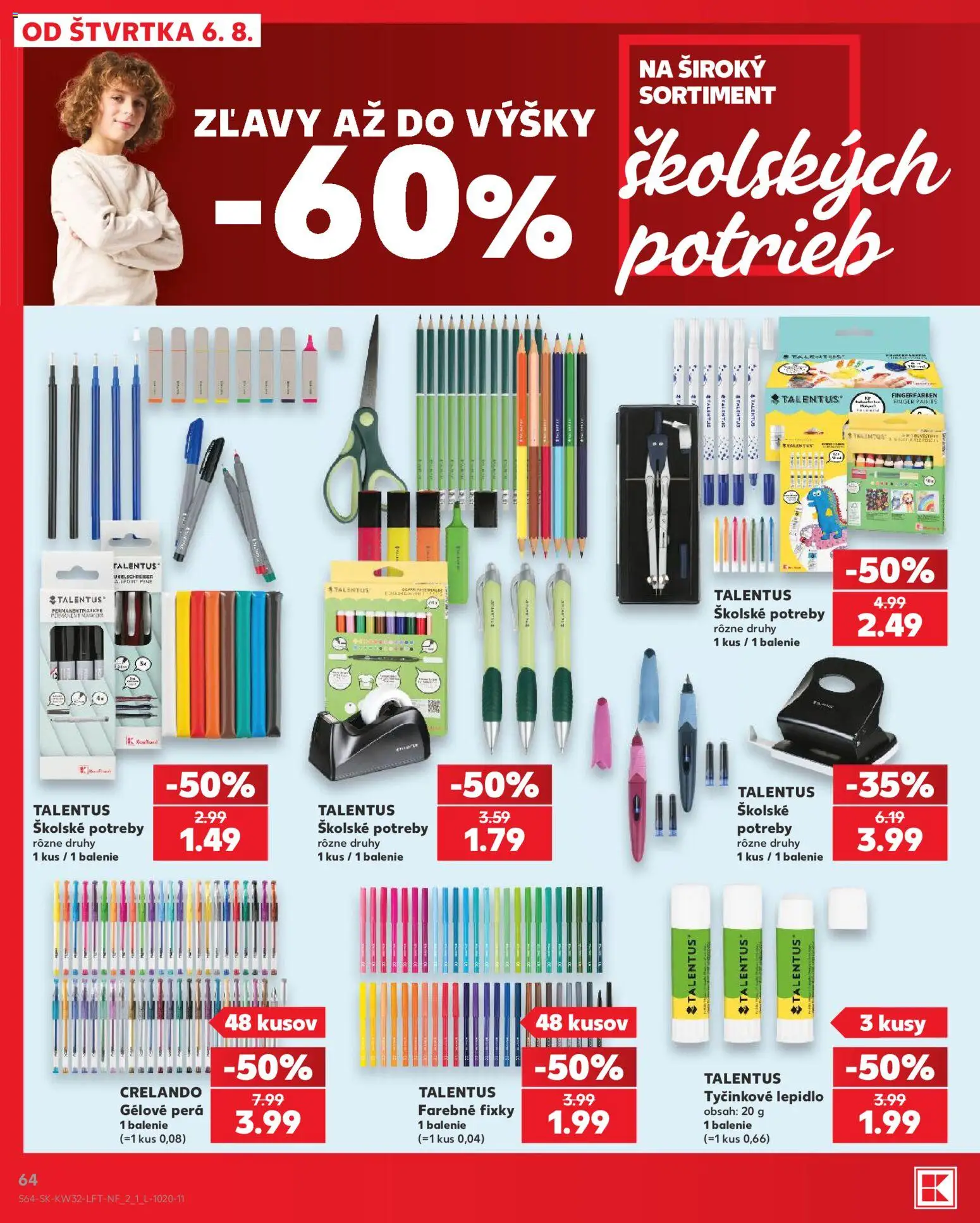 Nové Kaufland akcie – leták je platný od 06.08.2026 | Strana: 64 | Produkty: Fixky