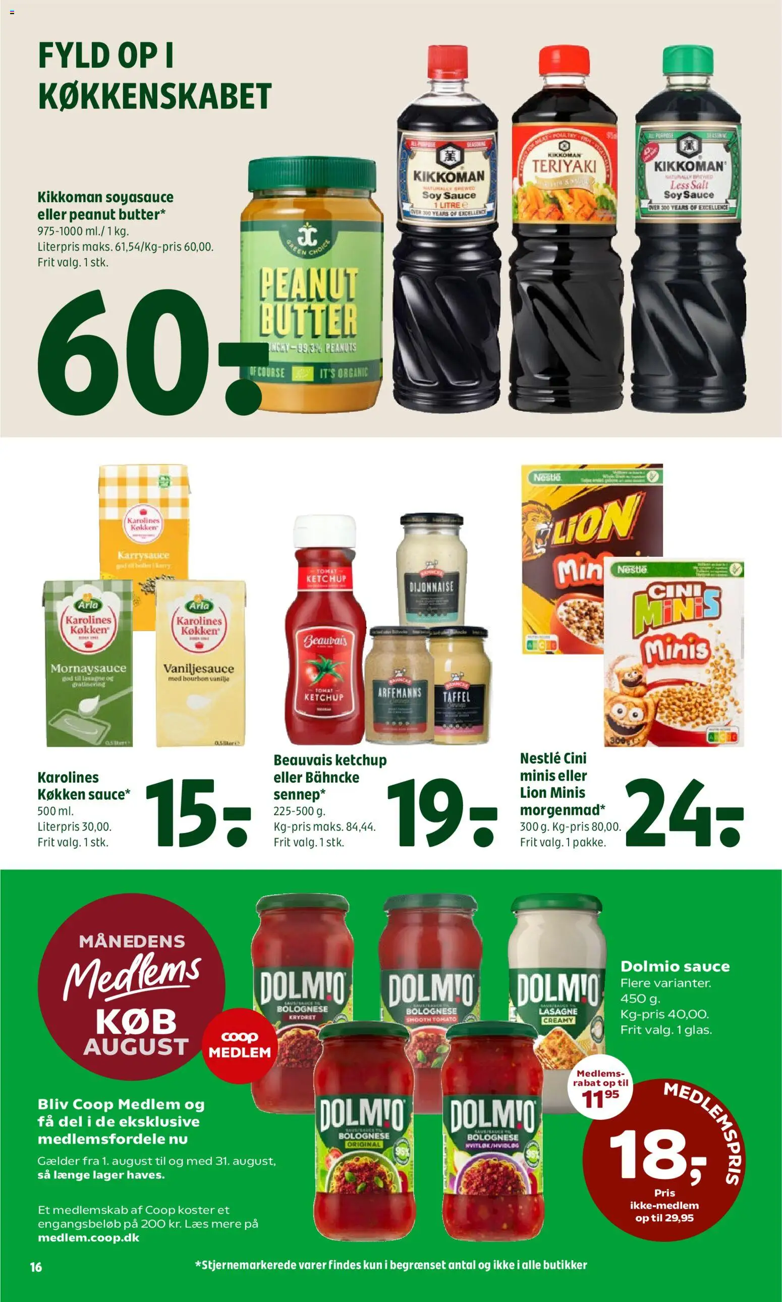 Coop 365 tilbudsavis – gyldig fra 30/07/2026 | Side: 22 | Produkter: Bourbon, Ketchup, Mornaysauce, Lasagne