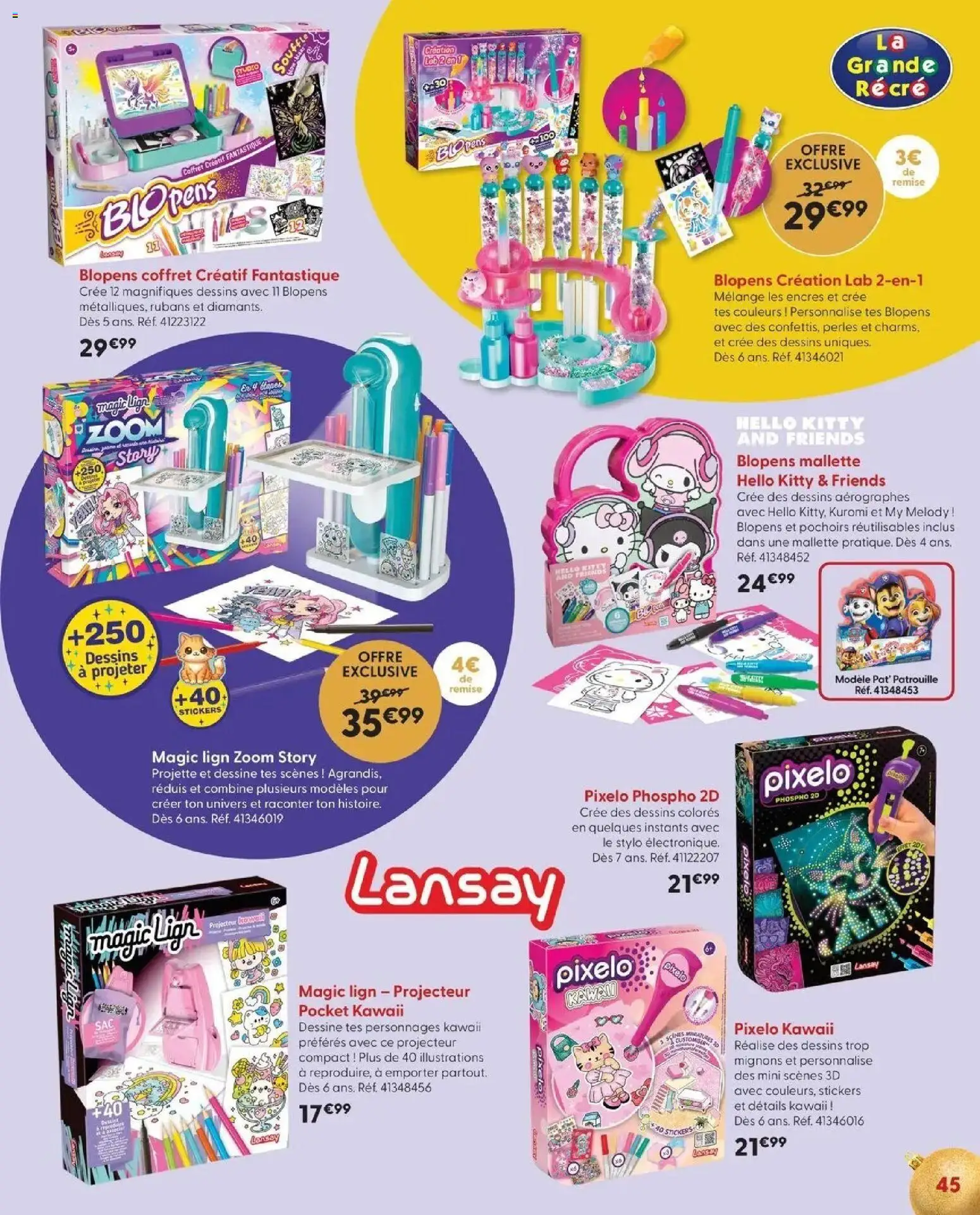 La Grande Récré - LE NOËL DE TOUTES LES PASSIONS à partir du 14/10/2026 - promo en ligne | Page: 45 | Produits: Stylo, Projecteur, Blé