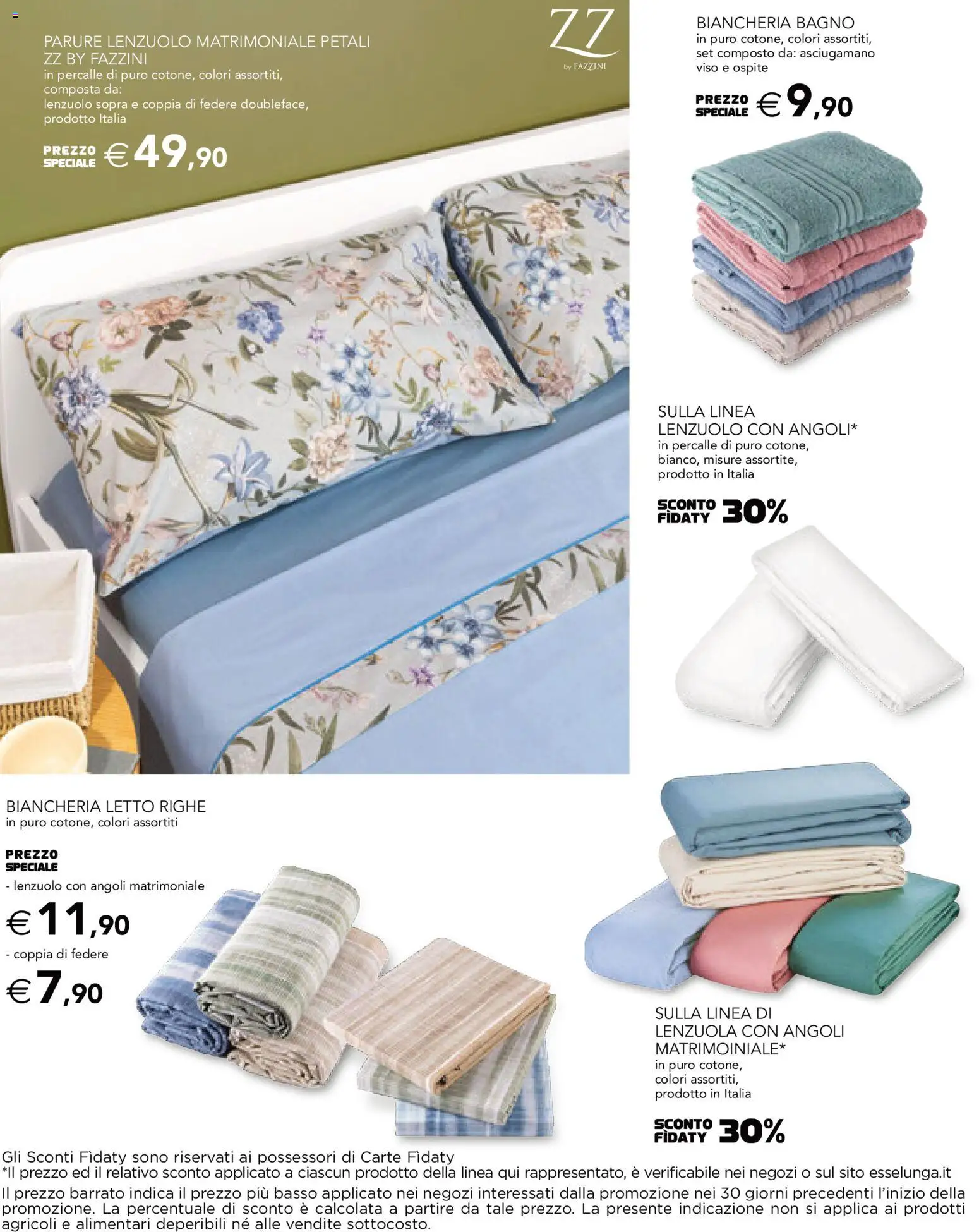 Volantino Esselunga S del 08/10/2026 | Pagina: 14 | Prodotti: Basso, Letto, Asciugamano, Lenzuola