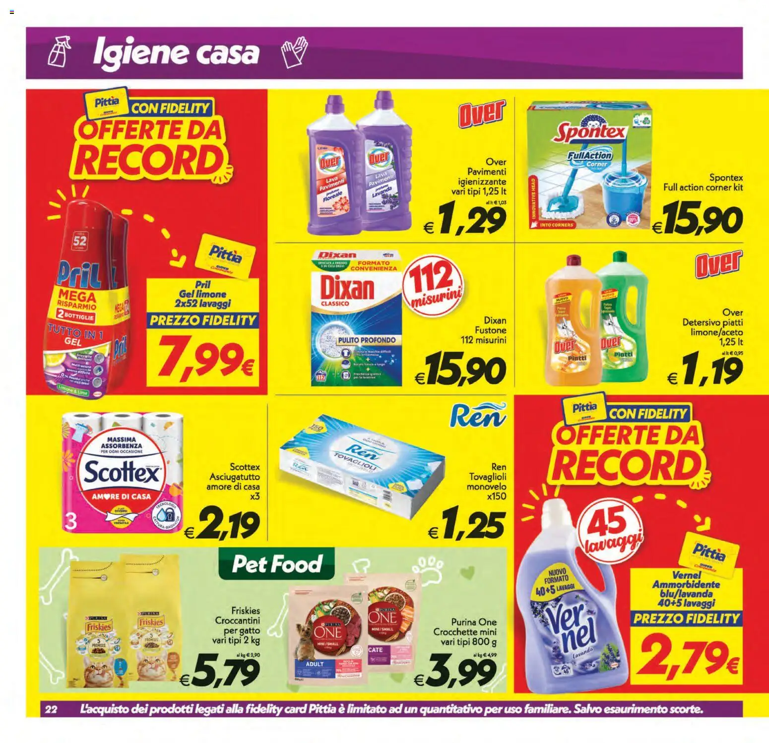 Volantino SuperConveniente del 21/08/2026 | Pagina: 22 | Prodotti: Ammorbidente, Crocchette, The, Lavanda