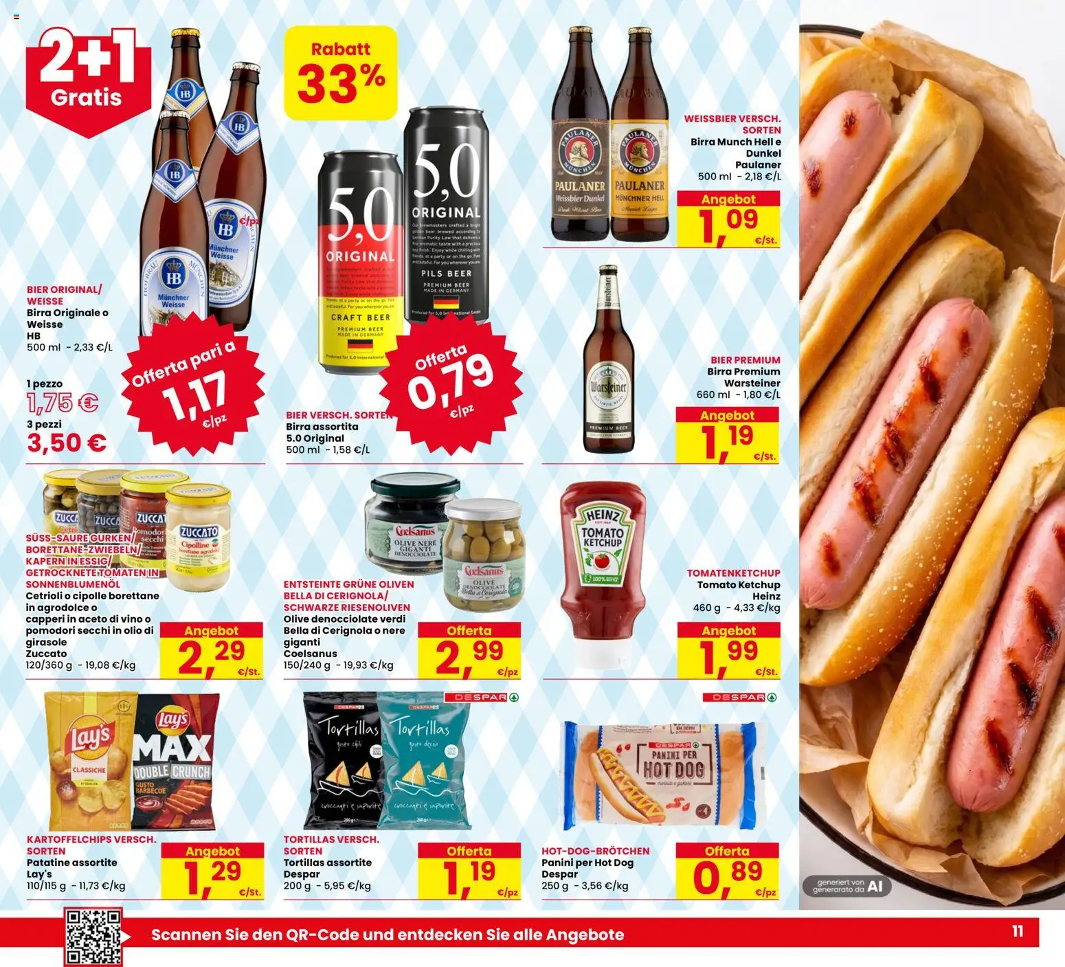 Volantino Eurospar del 17/09/2026 | Pagina: 11 | Prodotti: Cetrioli, Latte, Pomodori, Aceto