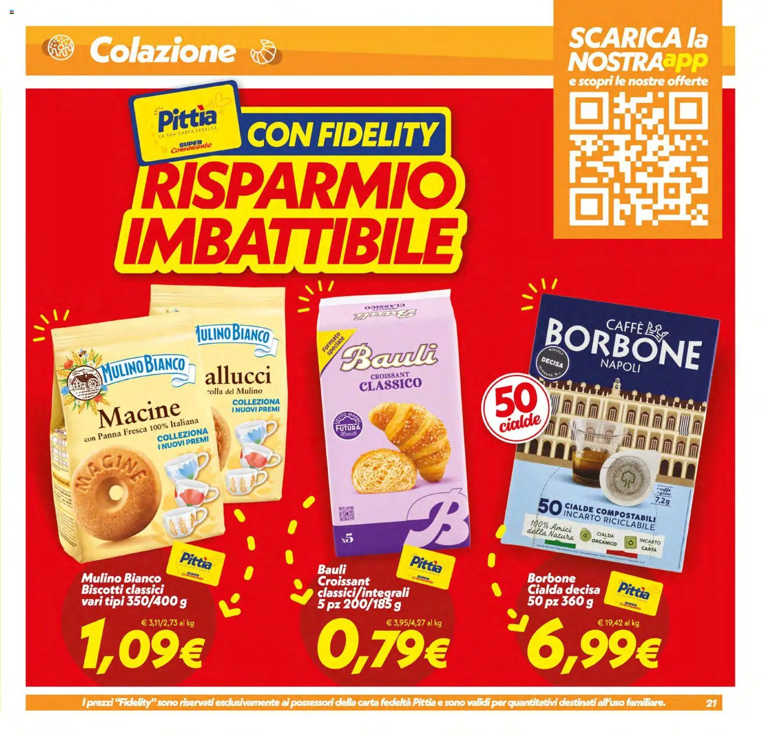 Volantino SuperConveniente del 31/07/2026 | Pagina: 21 | Prodotti: Caffè, Panna, Biscotti, Croissant