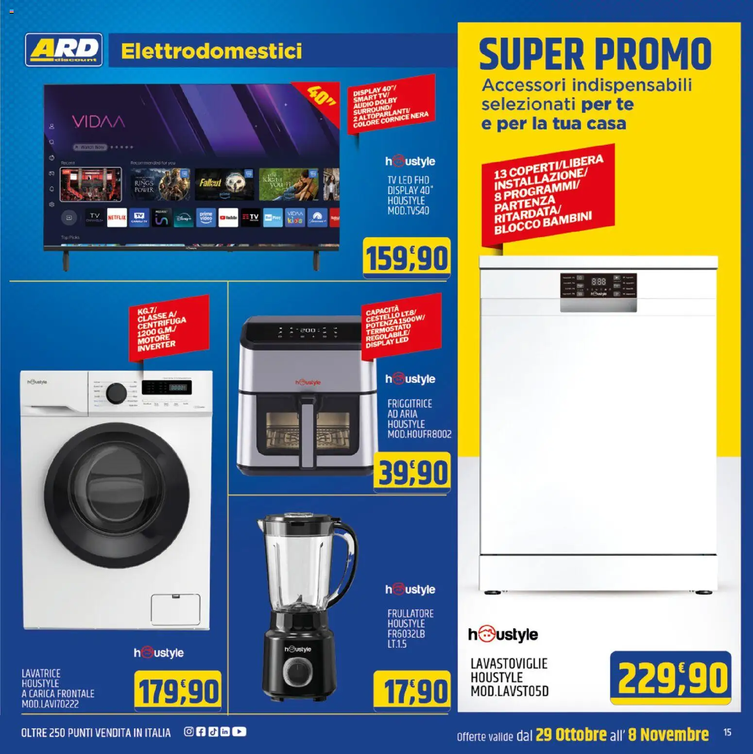 Volantino ARD Discount del 29/10/2026 | Pagina: 23 | Prodotti: Friggitrice ad aria, Centrifuga, Top, Friggitrice