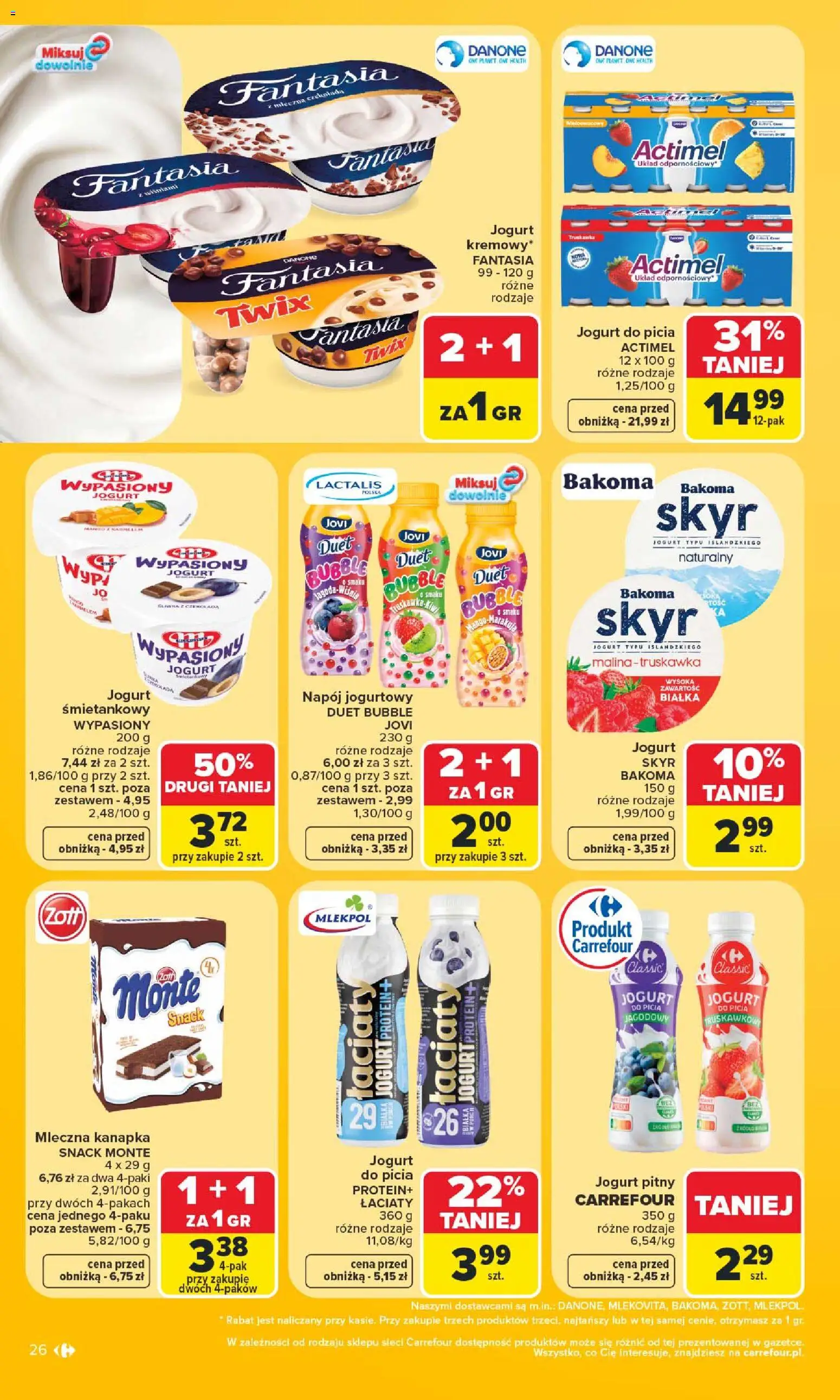 Carrefour gazetka od 08.06.2026 | Strona: 28 | Produkty: Malina, Jogurt pitny, Jogurt, Czekolada