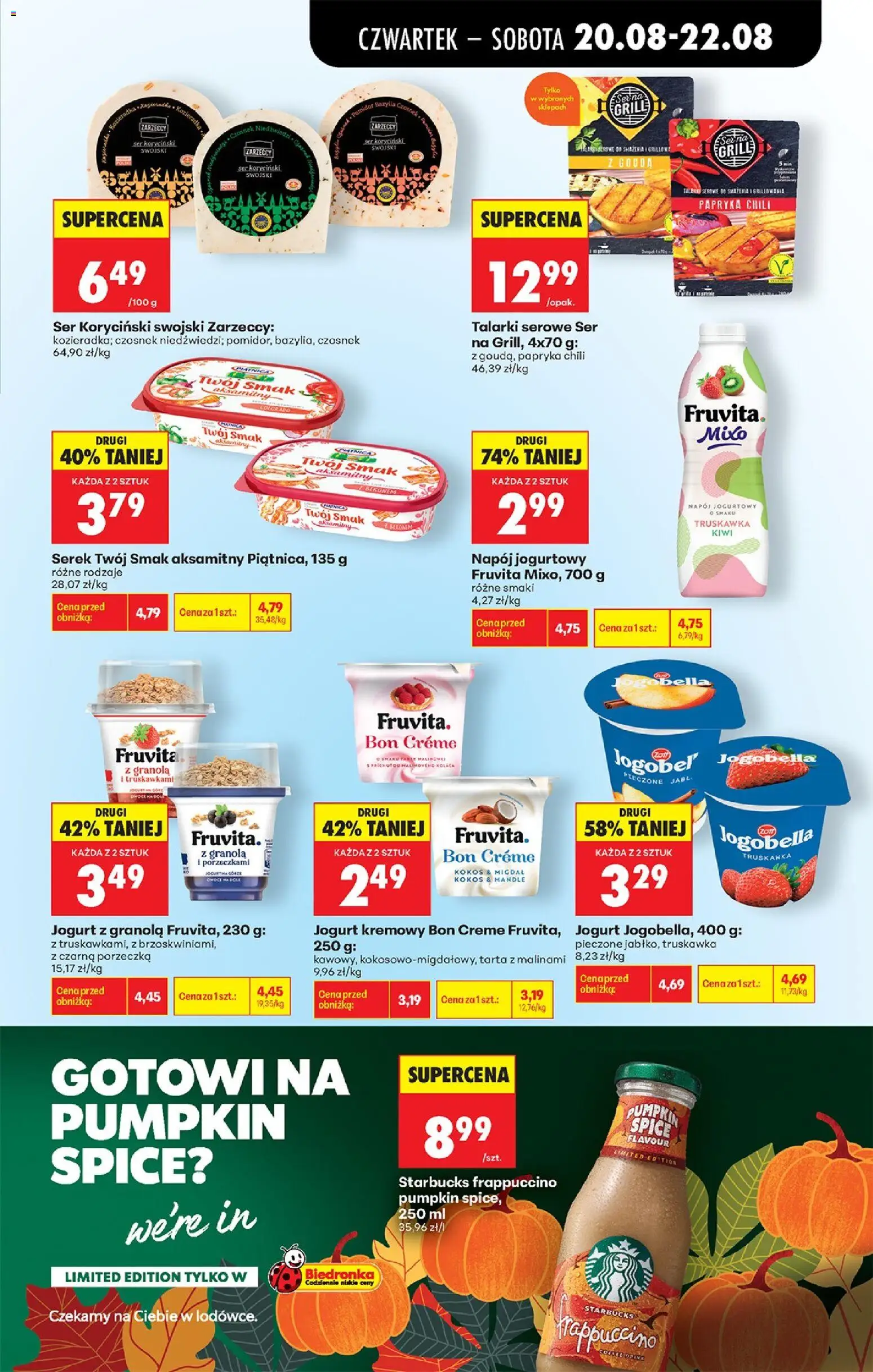 Biedronka Polsko leták - Codziennie niskie ceny od 20.08.2026 | Strana: 43 | Produkty: Granola, Starbucks Frappuccino, Gouda, Mandle