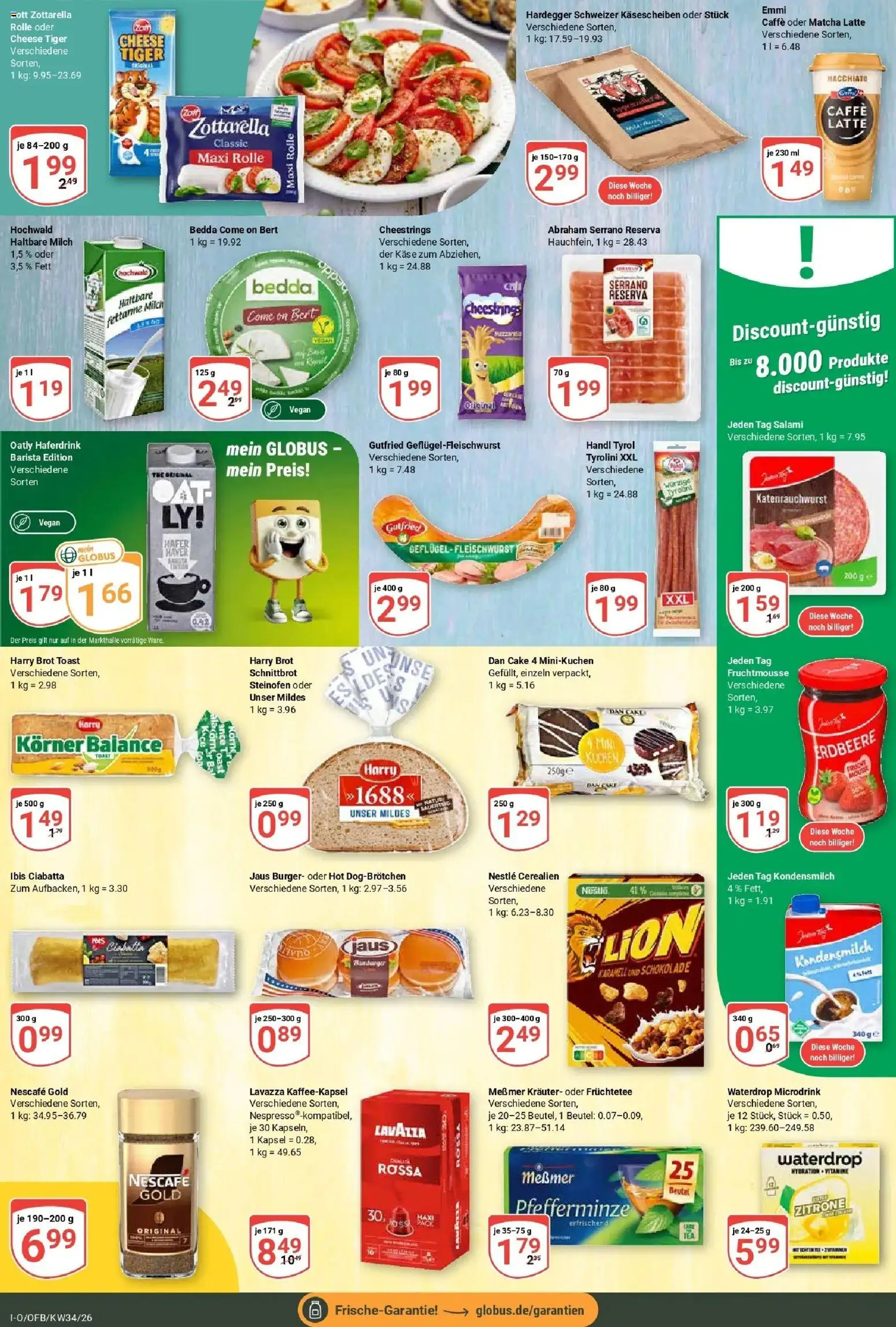 Globus Prospekt Idar-Oberstein (ab 17.08.2026) » Angebote online | Seite: 13 | Produkte: Lavazza, Milch, Brot, Nescafe gold