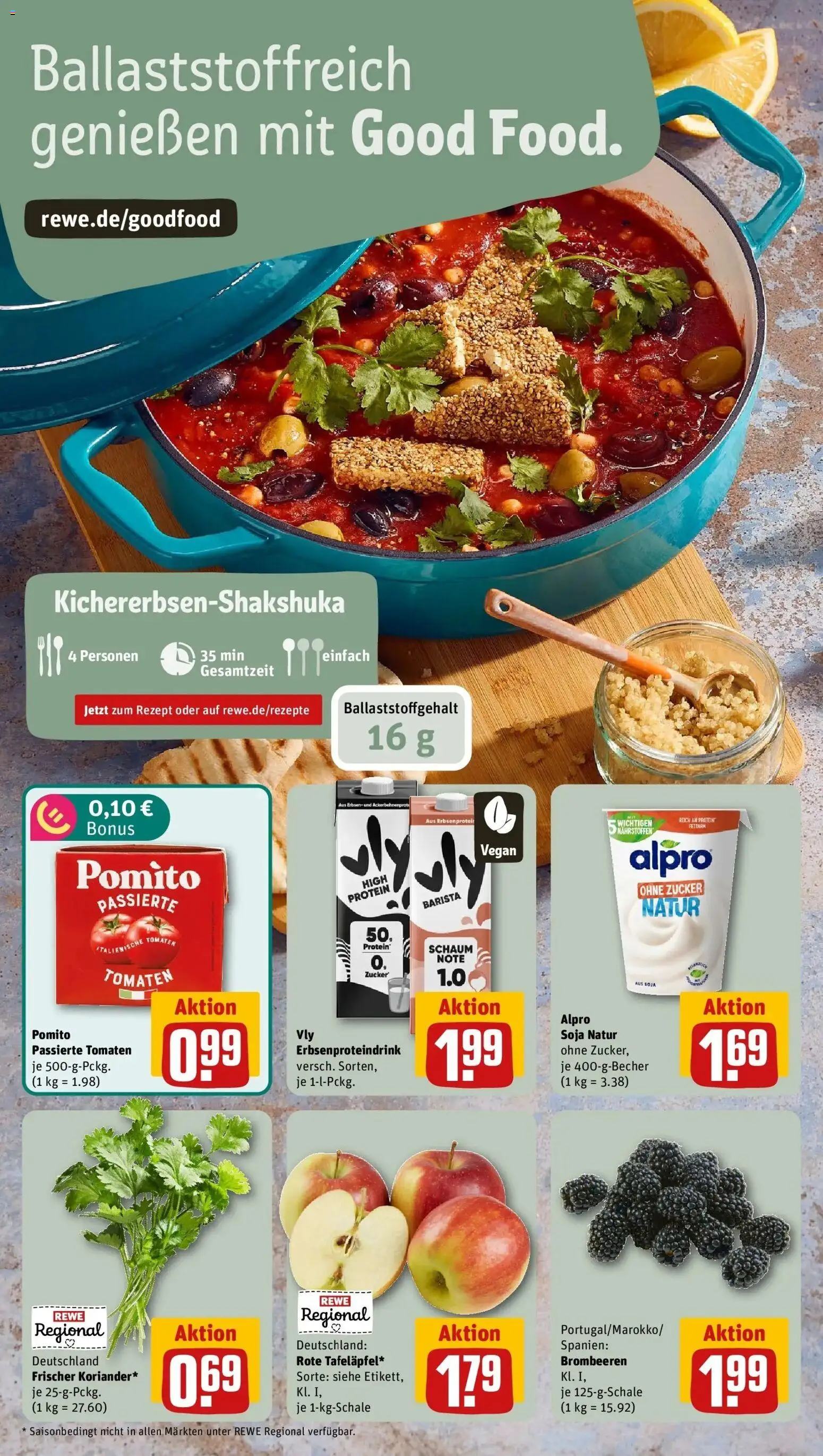 REWE Prospekt ab 07.09.2026 zum Blättern » Angebote | Seite: 4 | Produkte: Tomaten, Alpro, Zucker, Erbsen